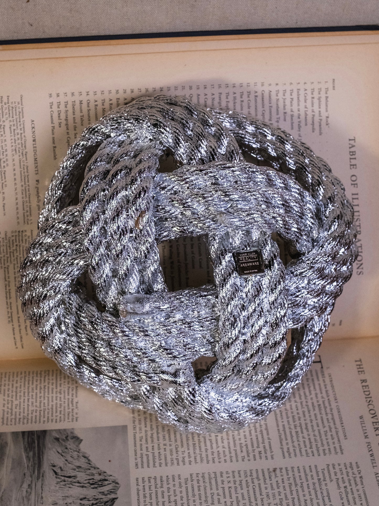 Harry Allen for Areaware Silver Chrome Knotted Rope Bowl