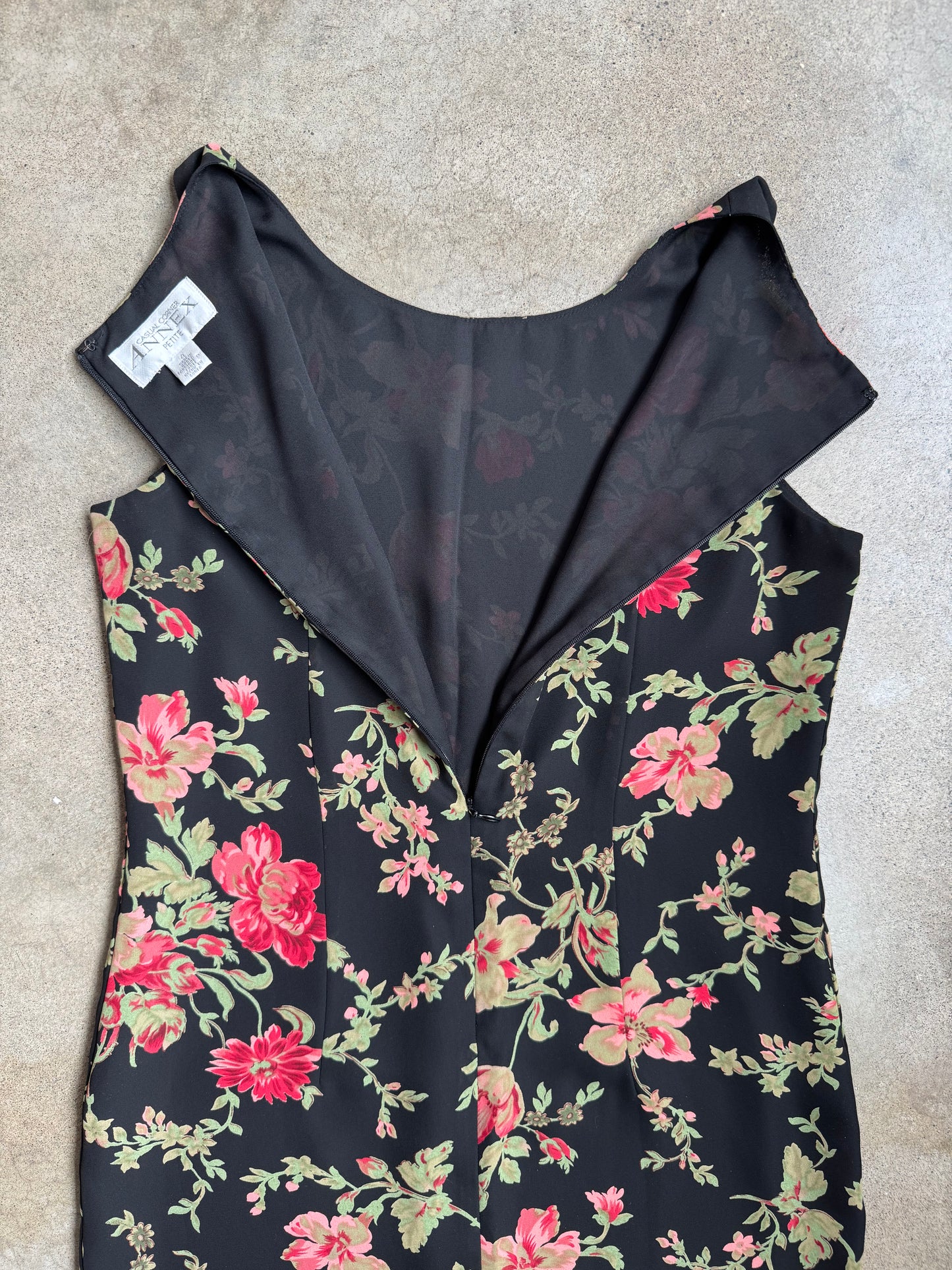 Vintage 1990s Casual Corner Annex Floral Maxi Dress | Small