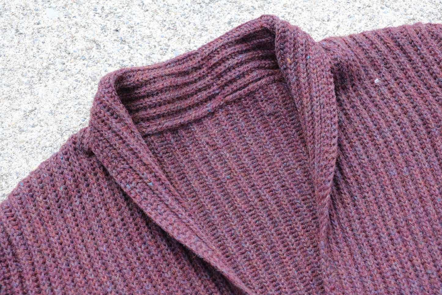 Vintage Handmade Burgundy Cardigan Sweater