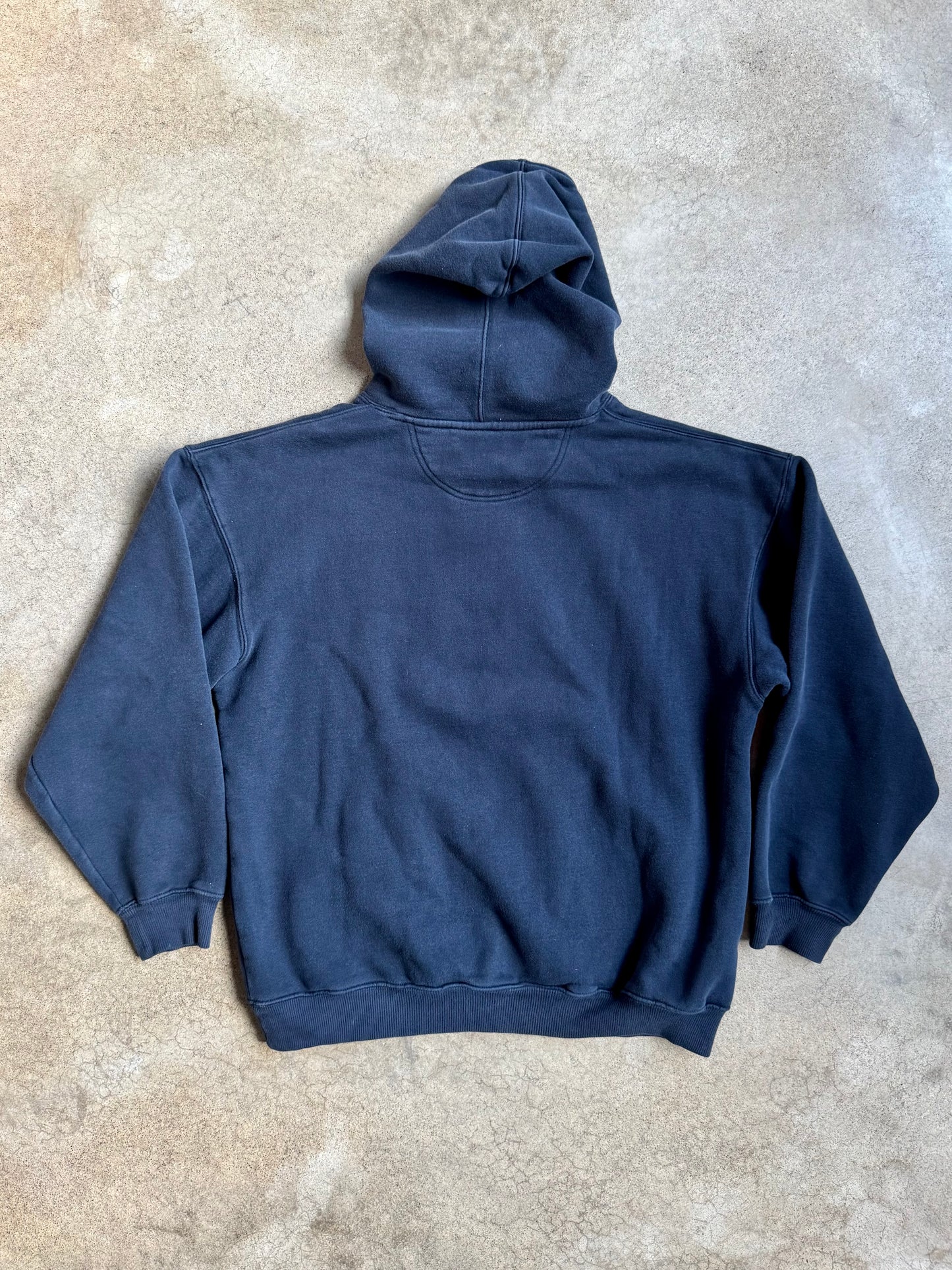 Vintage 1990s Big Dogs "Bite Me" Navy Blue Hoodie | Medium