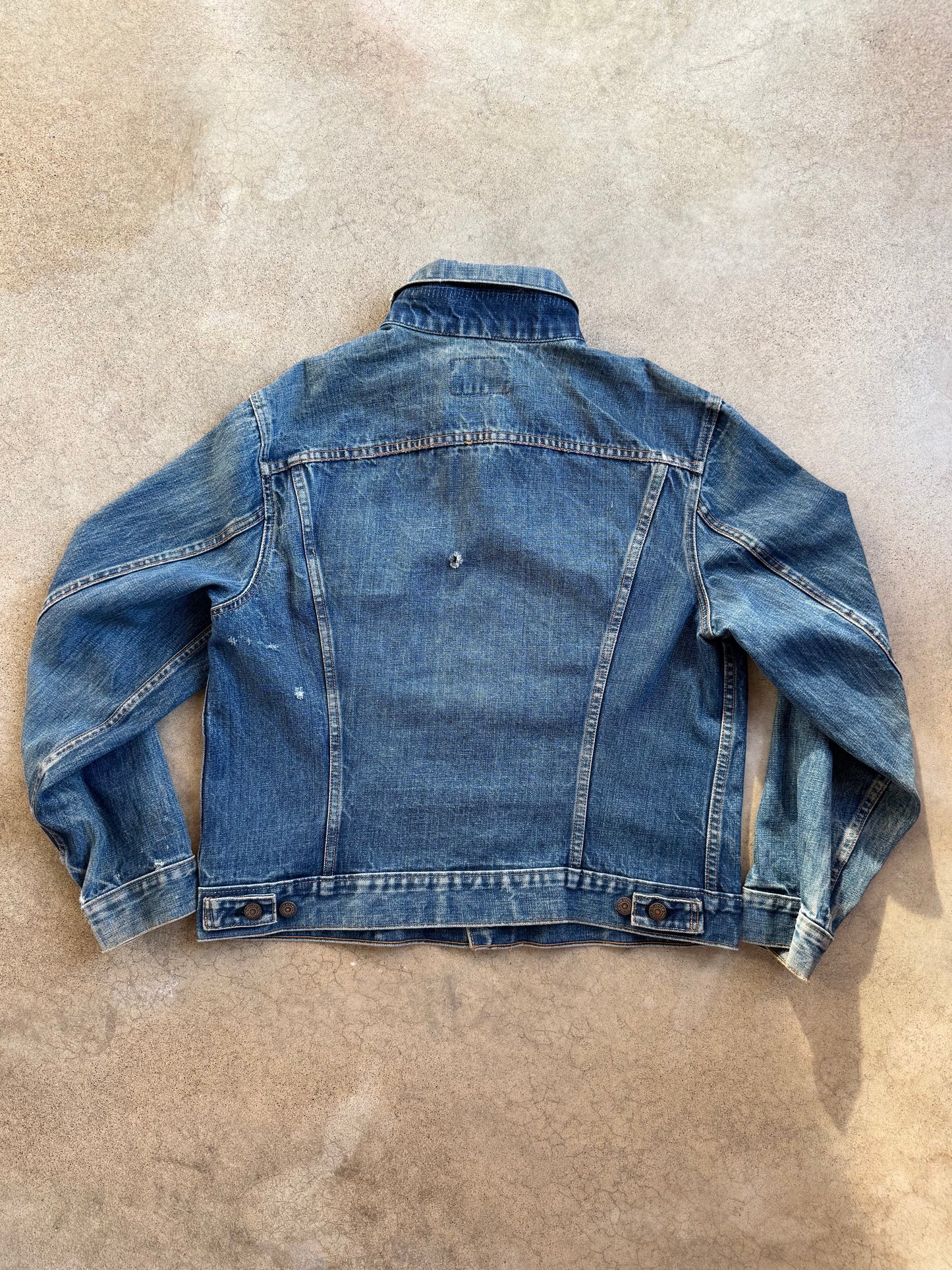 Vintage 1980s Levi’s Distressed Denim Trucker Jacket | Large