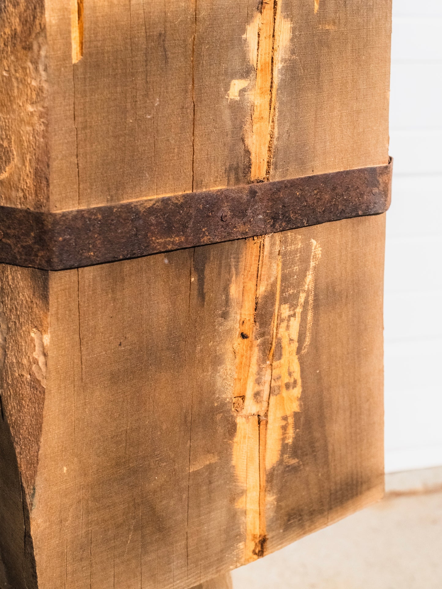 Vintage 1940s Wood 3-Legged Chopping Block Stand