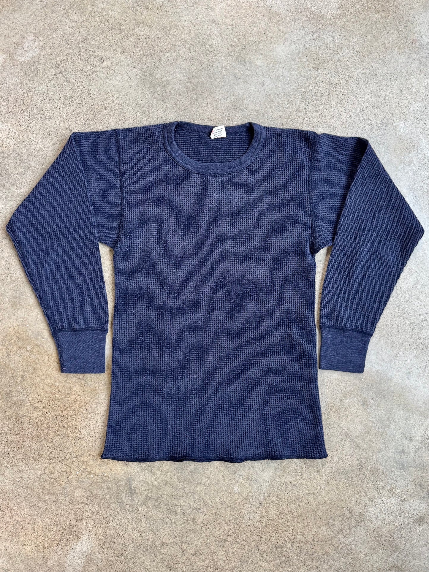 Vintage 1980s J.E. Morgan’s Long Johns Navy Waffle Knit Thermal | Medium