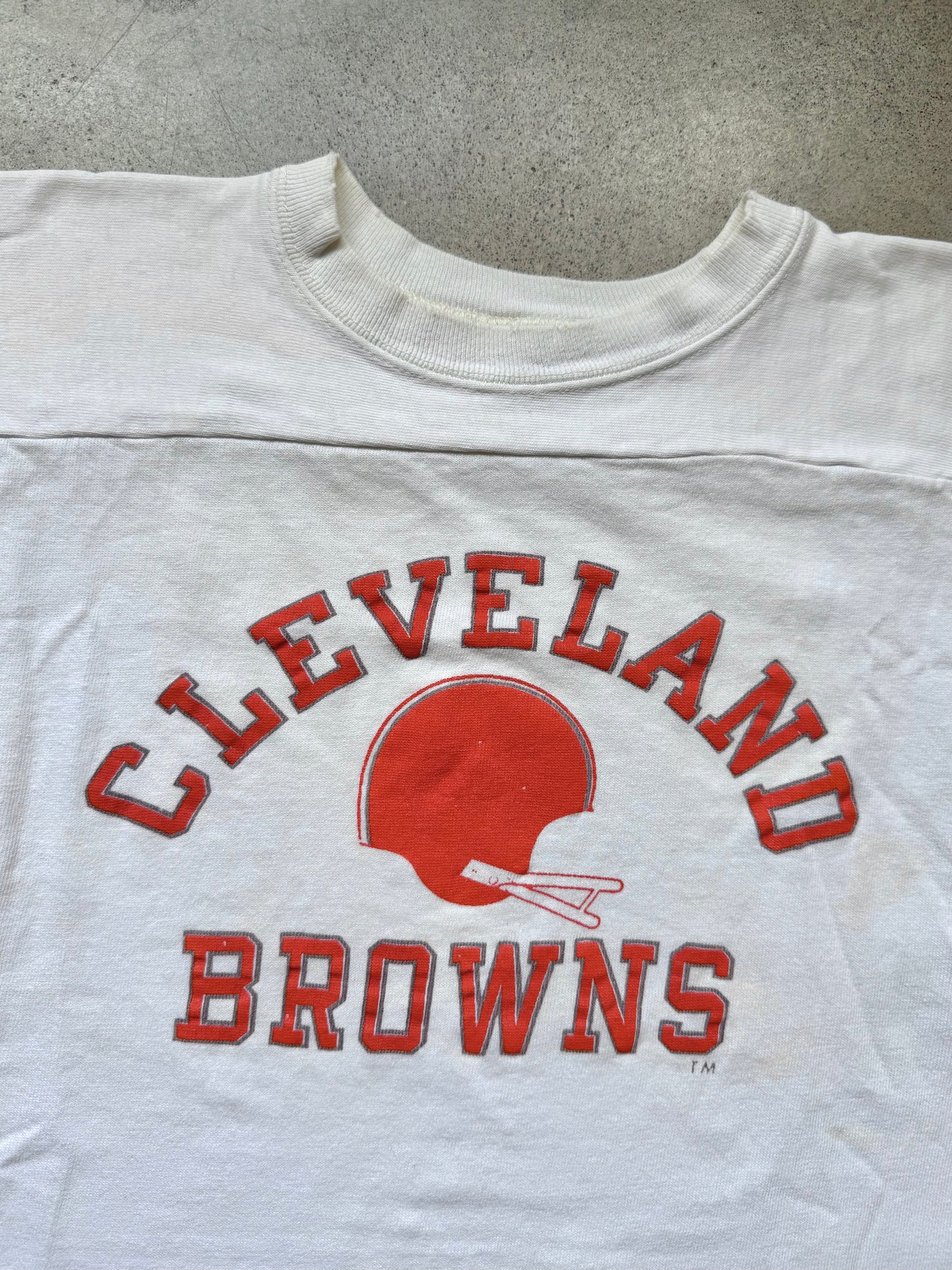Vintage 1980s Champion Cleveland Browns Cotton Football Tee | Medium