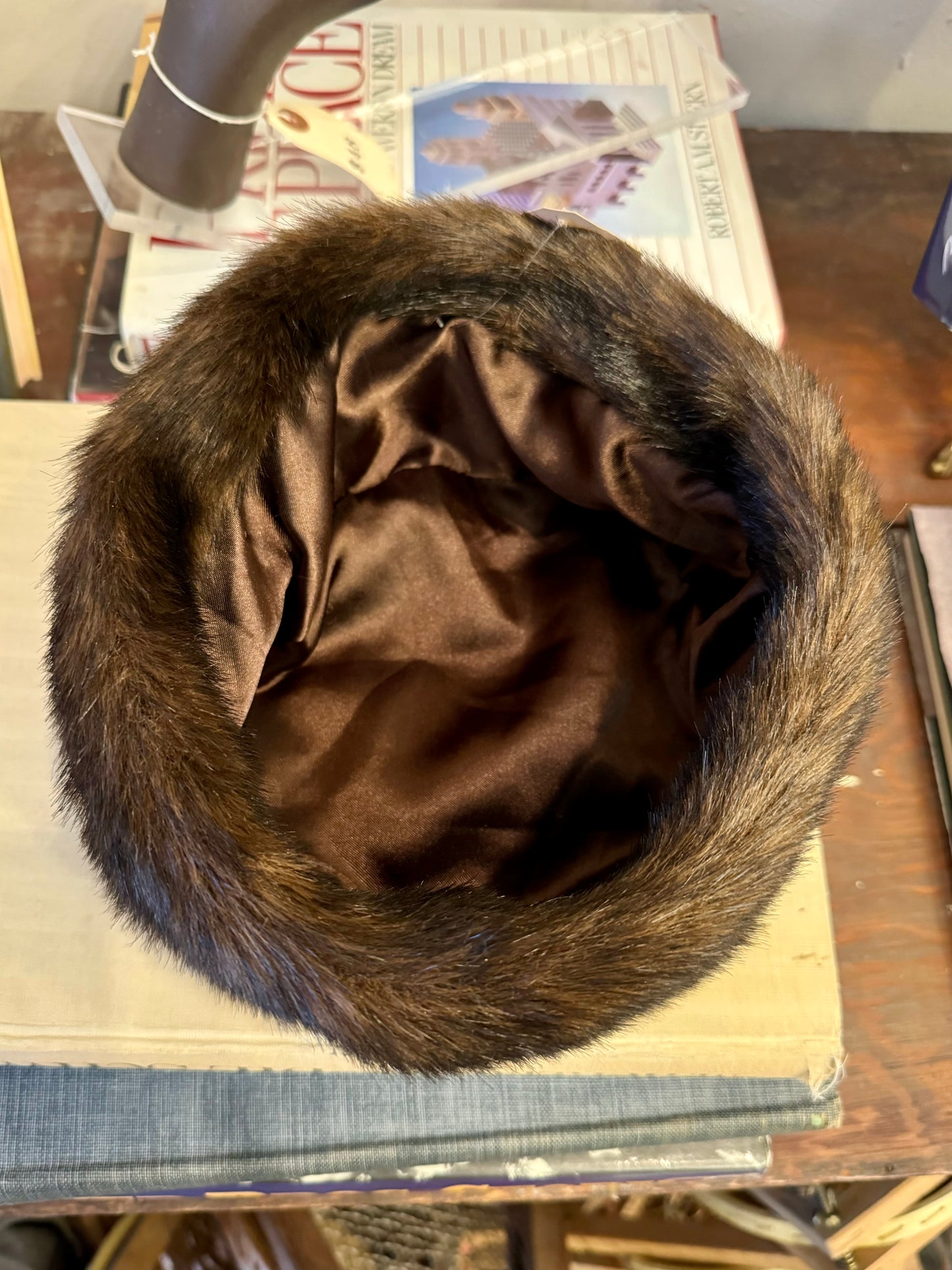 Vintage Mink Fur Pillbox Hat