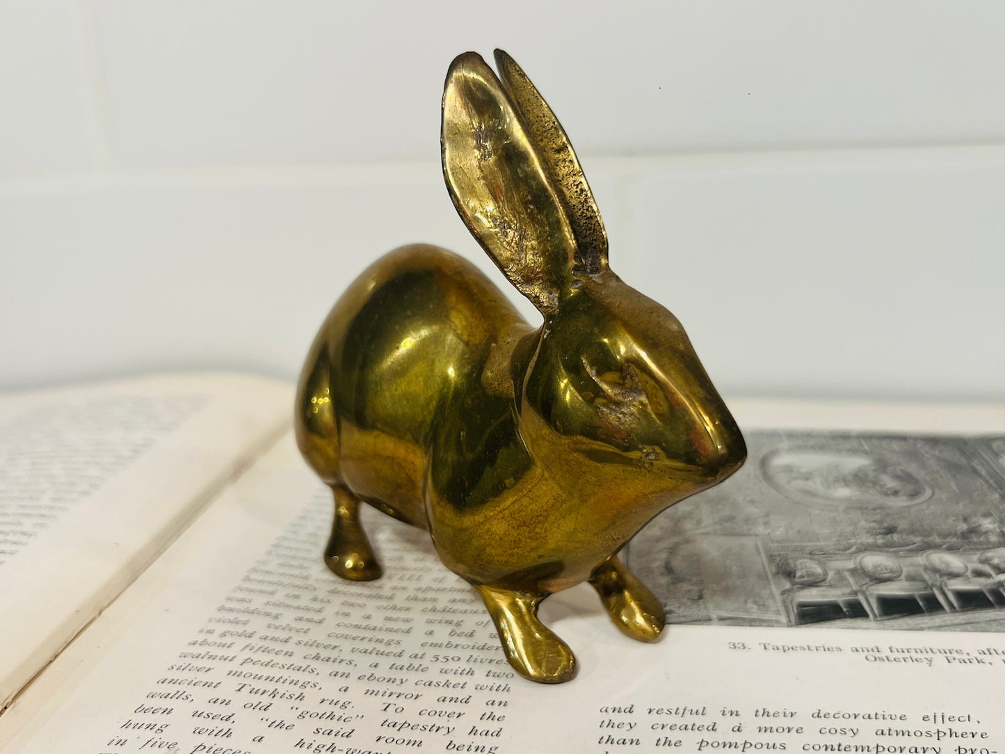 Vintage Brass Rabbit Figurine