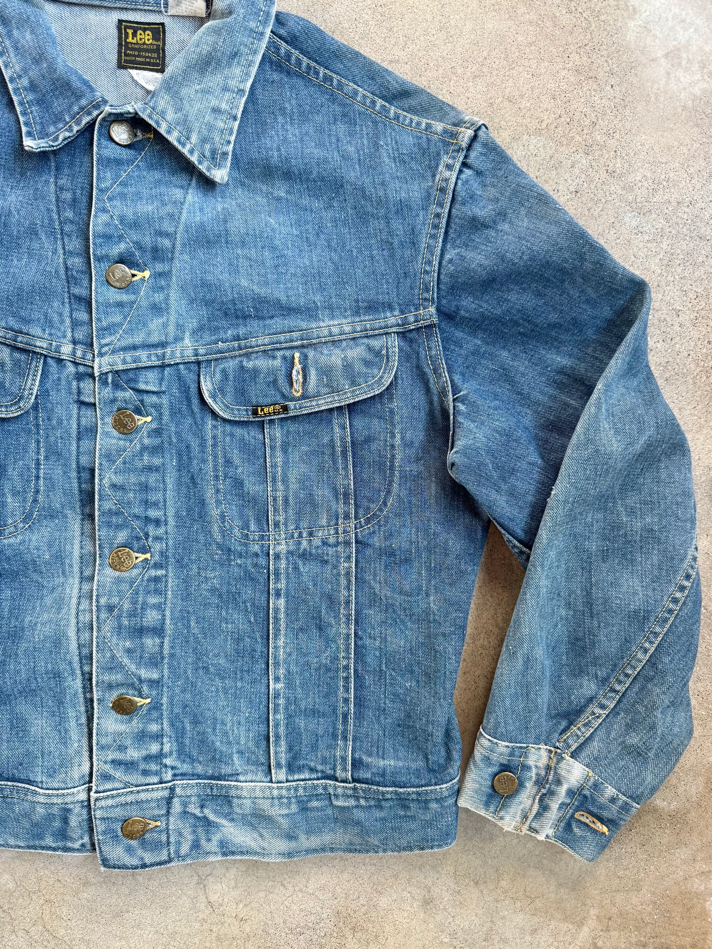 Vintage 1970s Lee Riders 101-J Sanforized Denim Jacket | Large