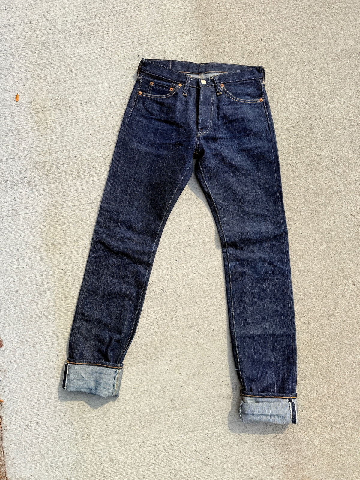 The Flat Head Selvedge Denim Dark Rinse Jeans | 28