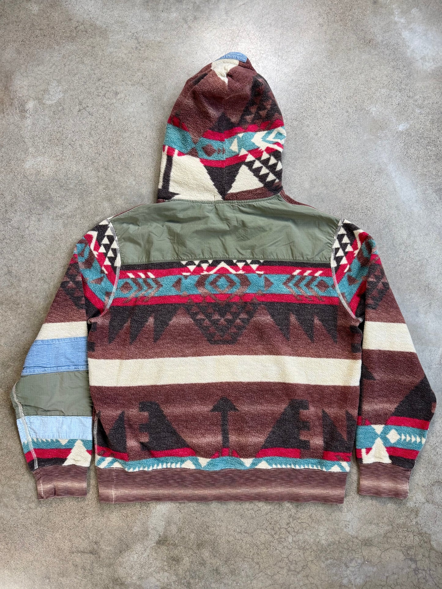 Polo Ralph Lauren Southwestern Cotton Fleece Pullover Hoodie | Large