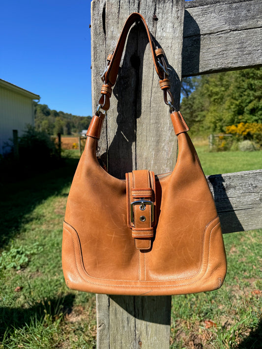 Vintage Coach Hamptons Soho Tan Leather Hobo Shoulder Bag | Style No. 7463