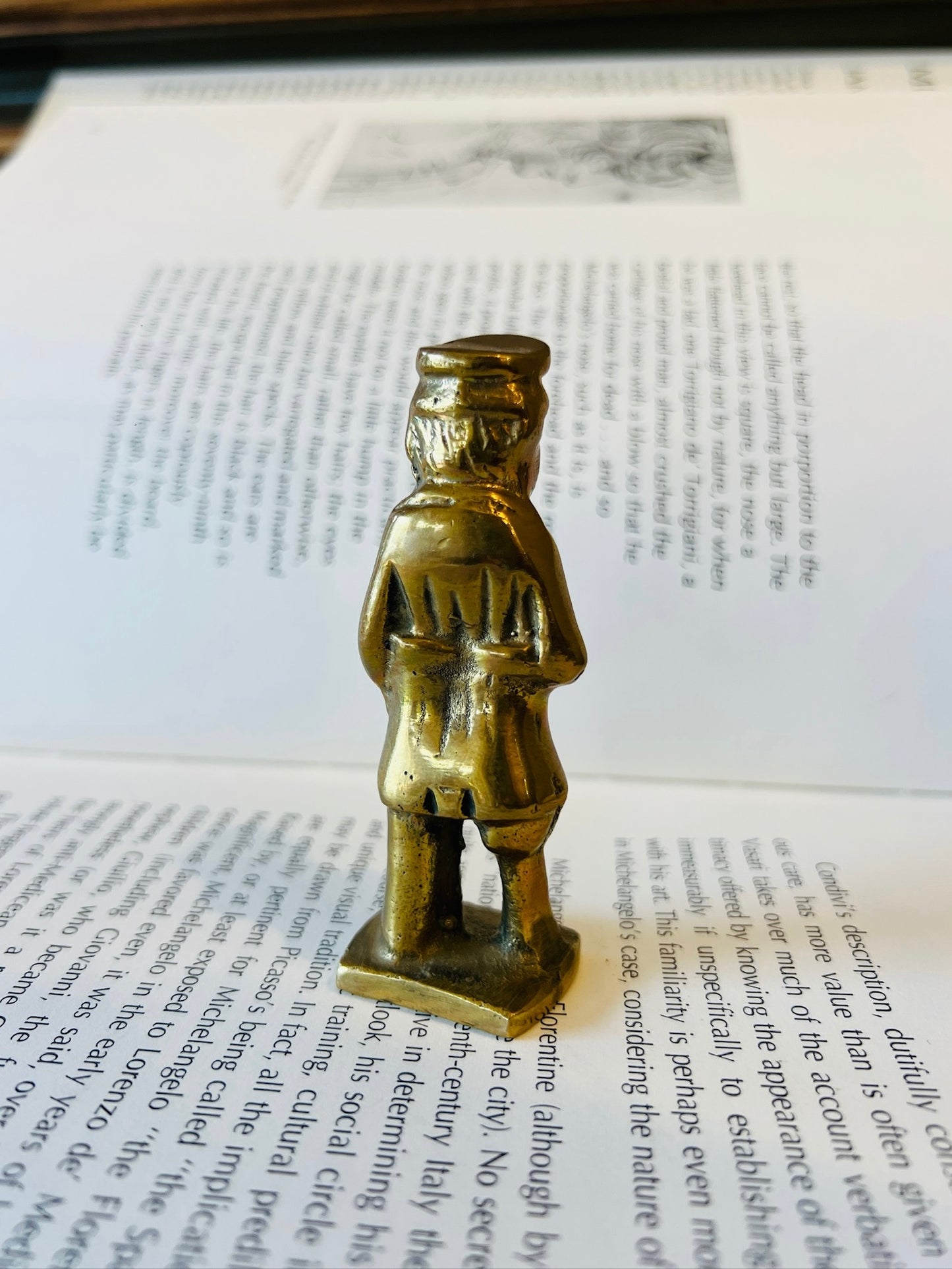 Vintage Brass Peg Leg Sea Captain Figurine