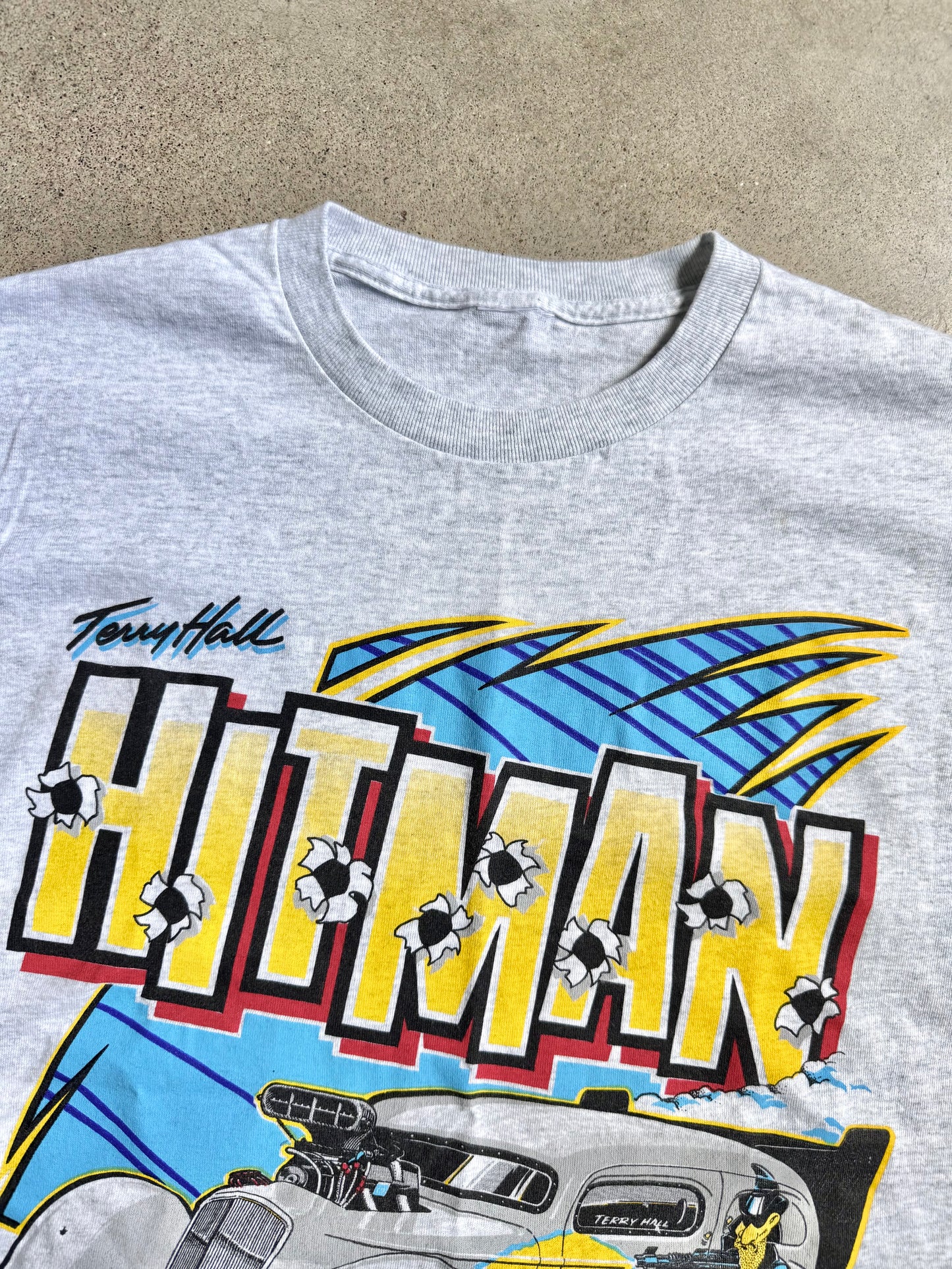 2000s Heather Grey “The Hitman” Chevy Pro Mod Graphic Tee | Medium