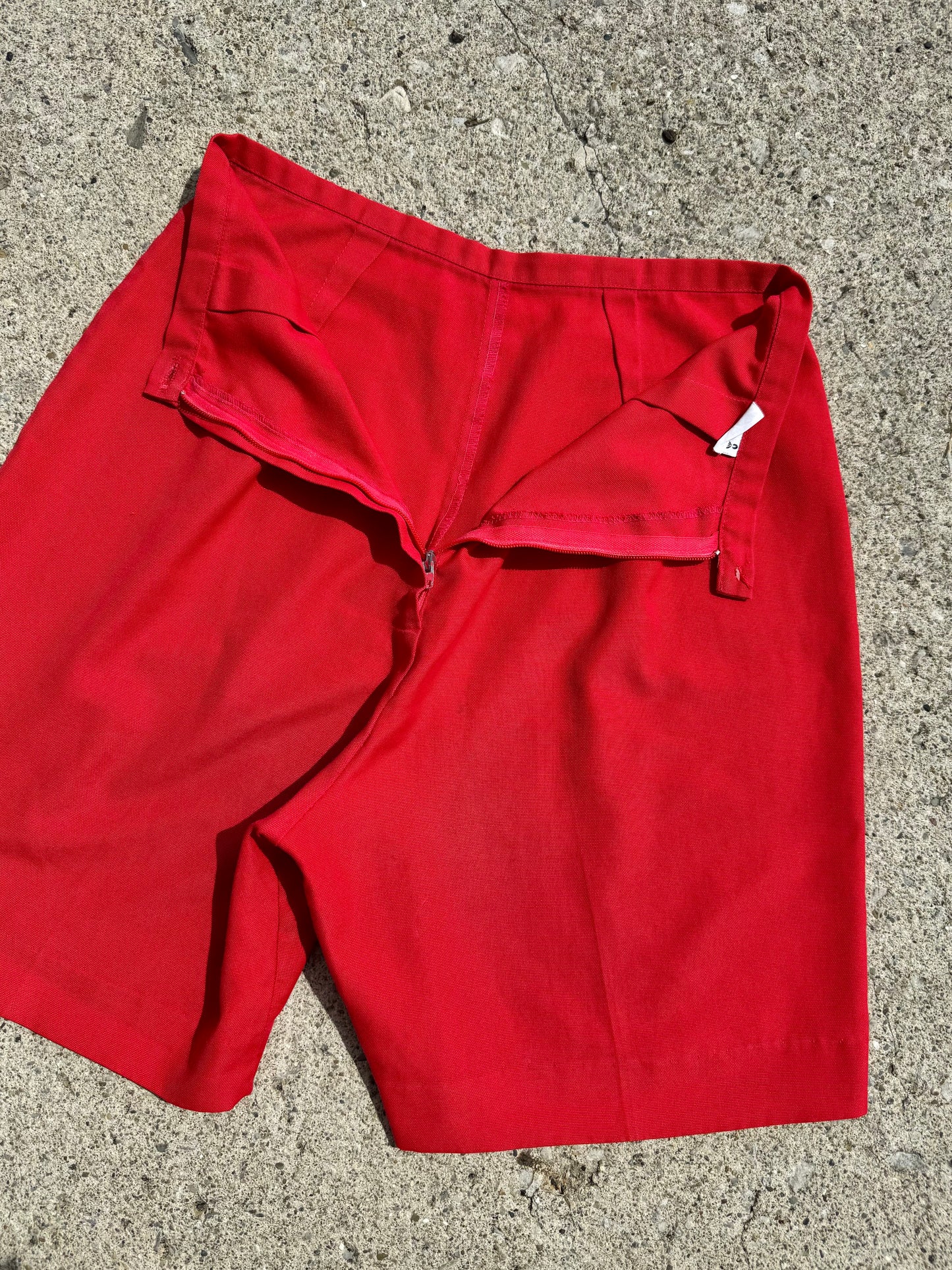 Vintage 1950s Phil Rose Red High-Waisted Shorts | XS