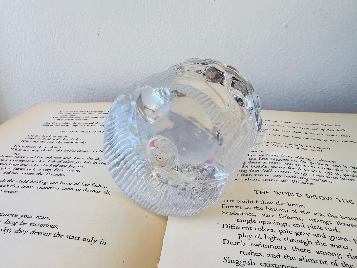 Vintage Gullaskruf Crystal Glass Viking Head