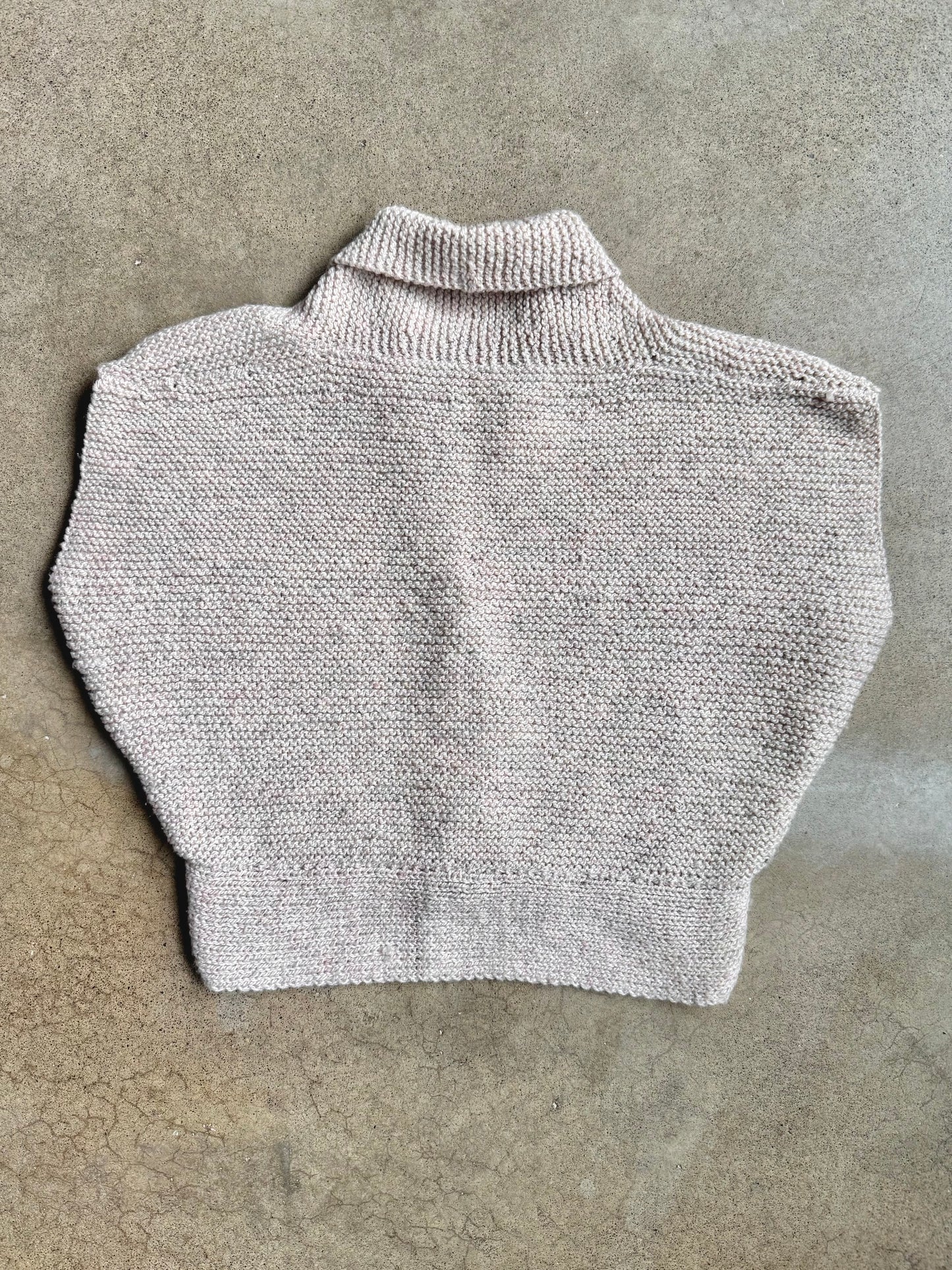 Vintage Handmade Knit Sleeveless V-Neck Cropped Cardigan | M/L