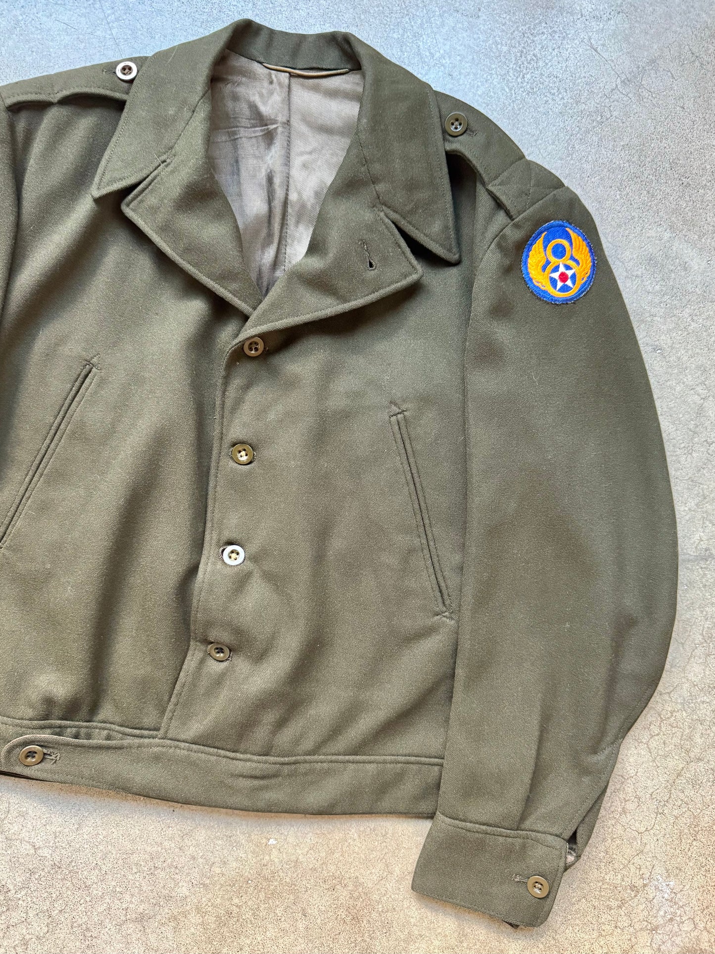 Vintage 1944 WWII U.S. Army 8th Air Force E.T.O Officer’s Field Jacket | 40S