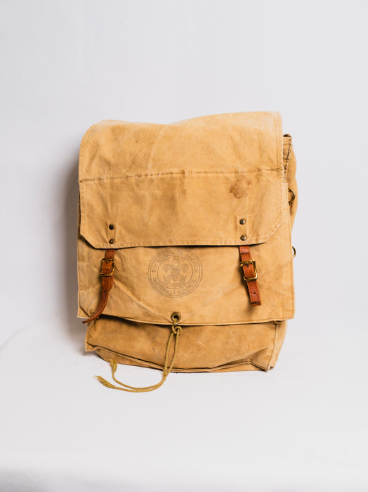 Vintage 1950s Boys Scouts Yucca Pack Canvas Backpack