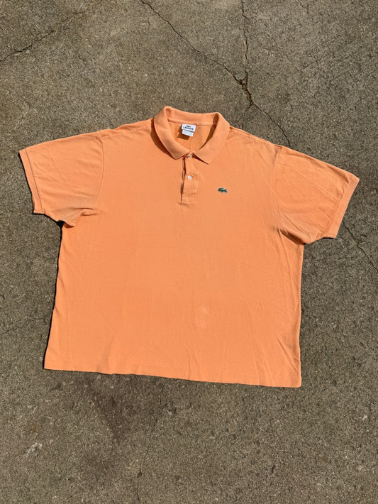 Vintage 1990s Lacoste Orange Cotton Polo Shirt | XXL
