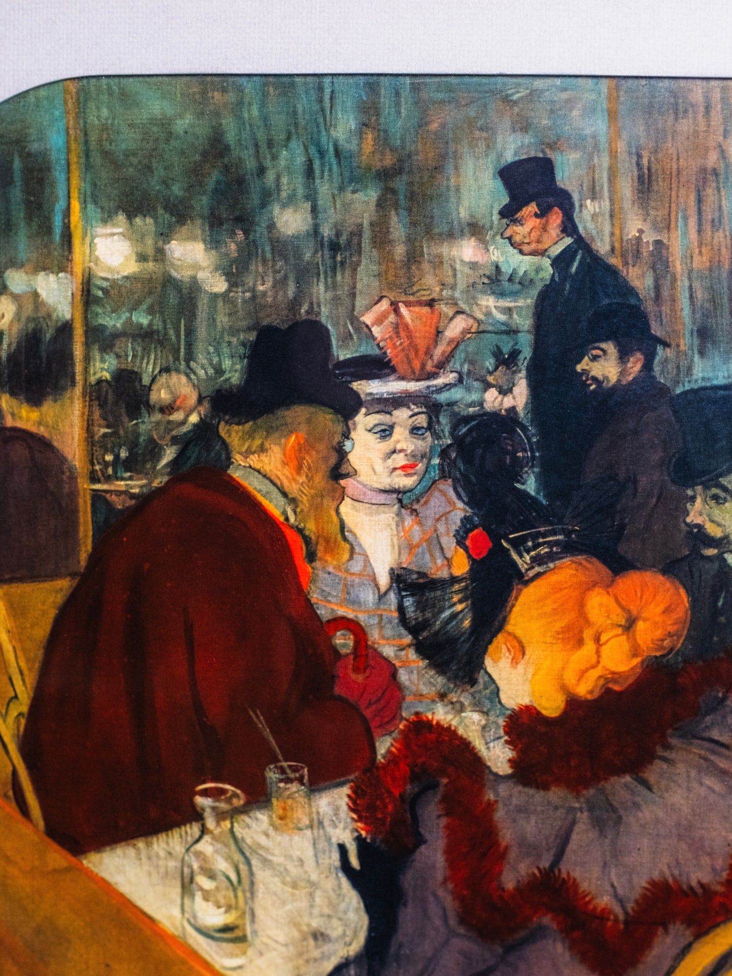 Vintage 1940s Framed Moulin Rouge by Lantrec for Lazarus Print Artwork