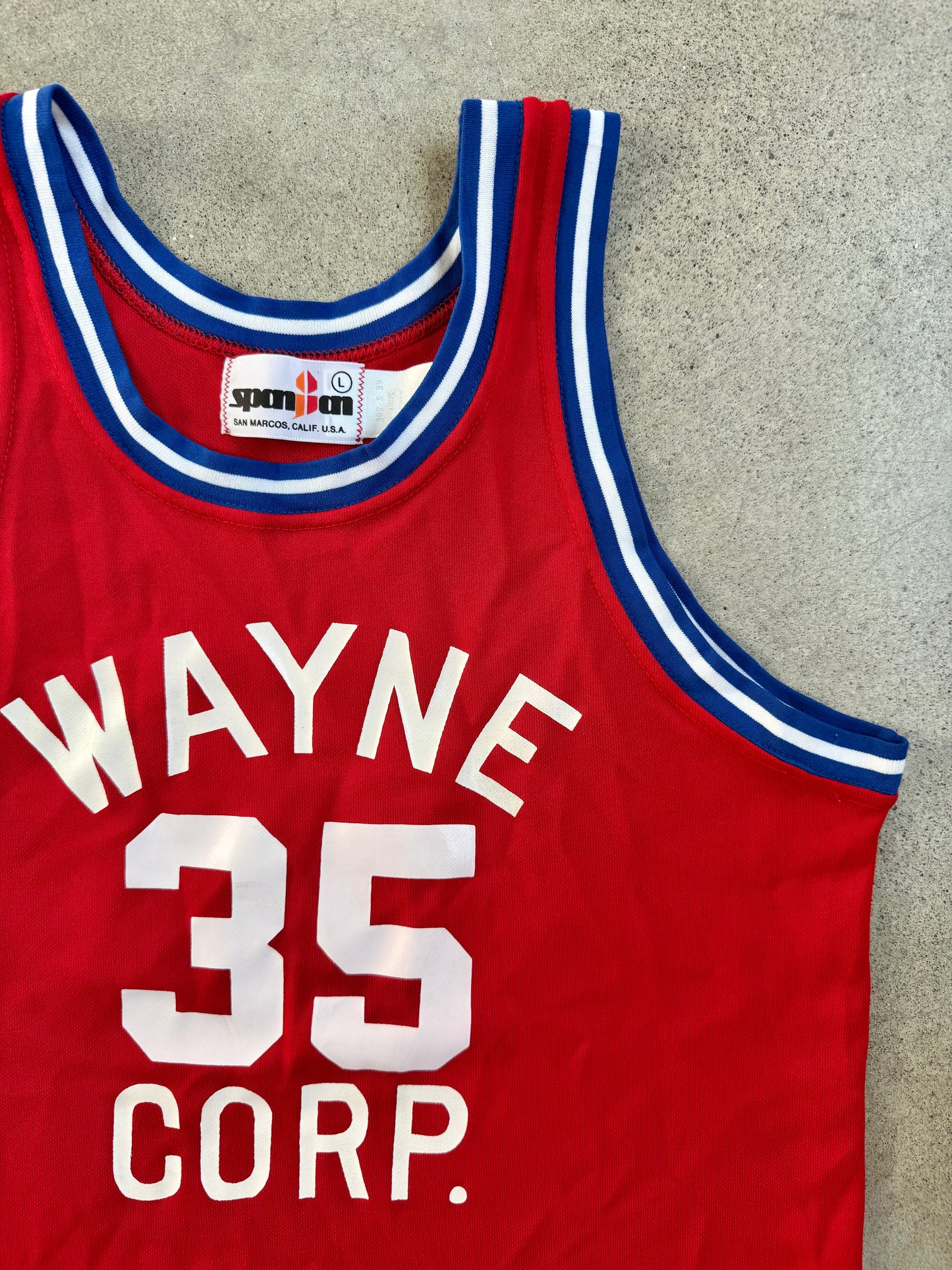 Vintage 1980s Wayne Corp. #35 Basketball Jersey | Large