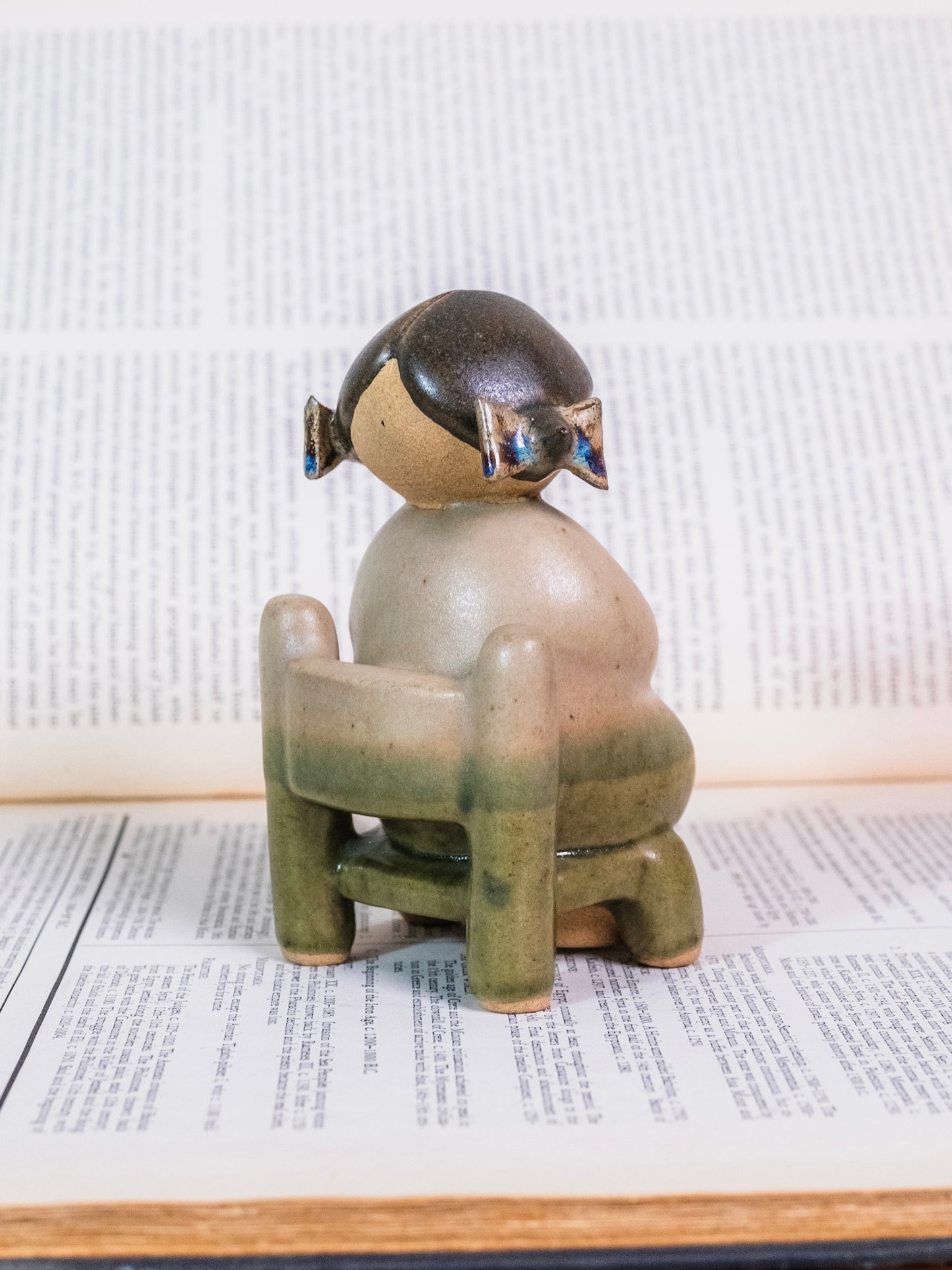 Vintage Ceramic Pottery Swedish-Style "Mother w/ Child" Figurine