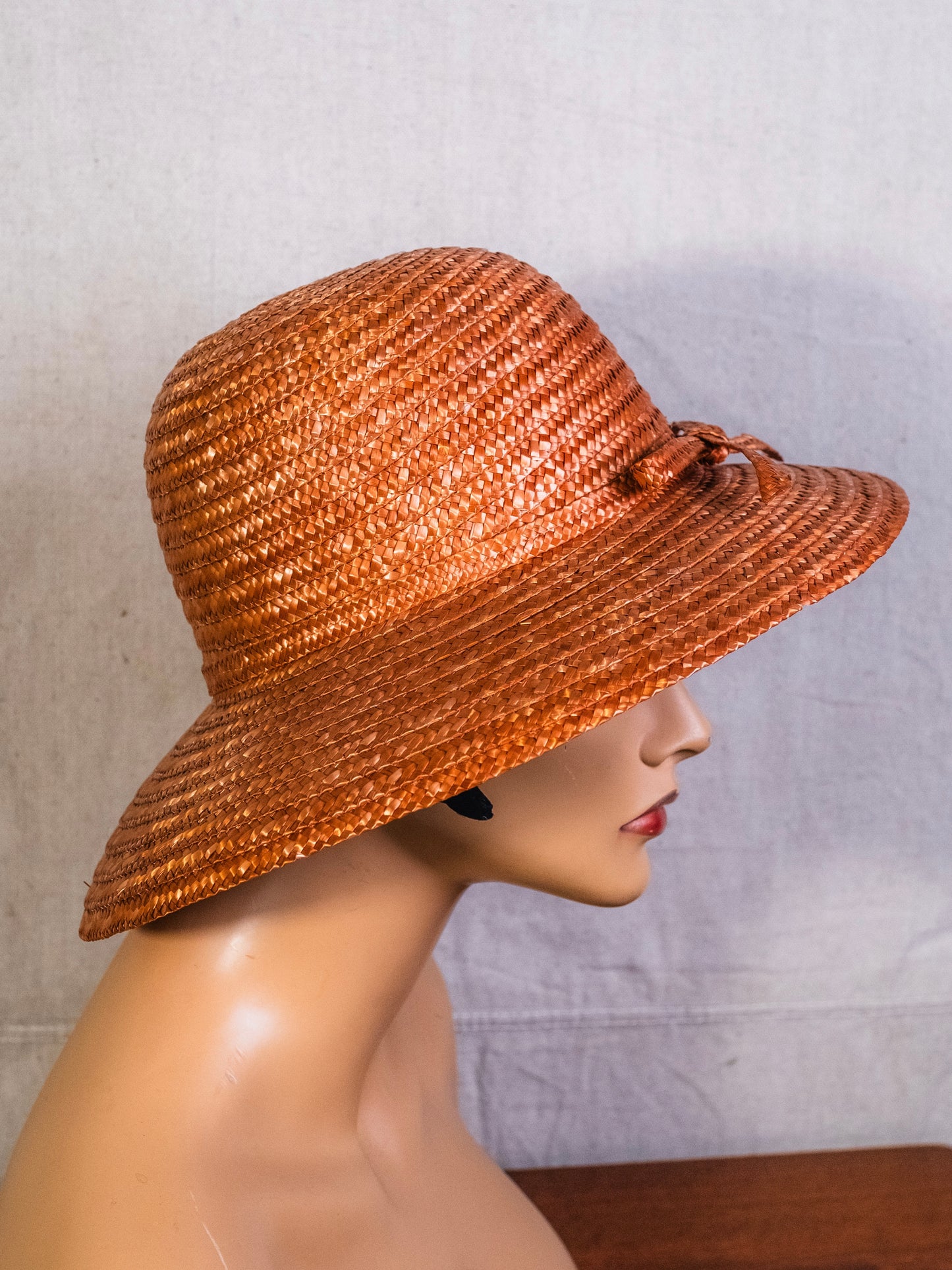 Vintage 1950s/60s Italian Made for Eaton’s Wide Brim Straw Sun Hat