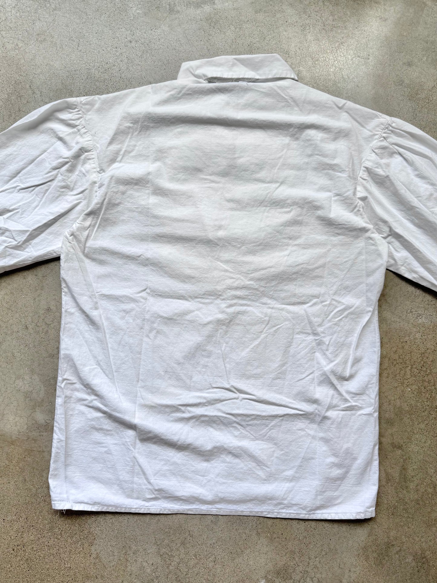 Vintage Handmade White Old West Cavalry Bib Shirt | L/XL