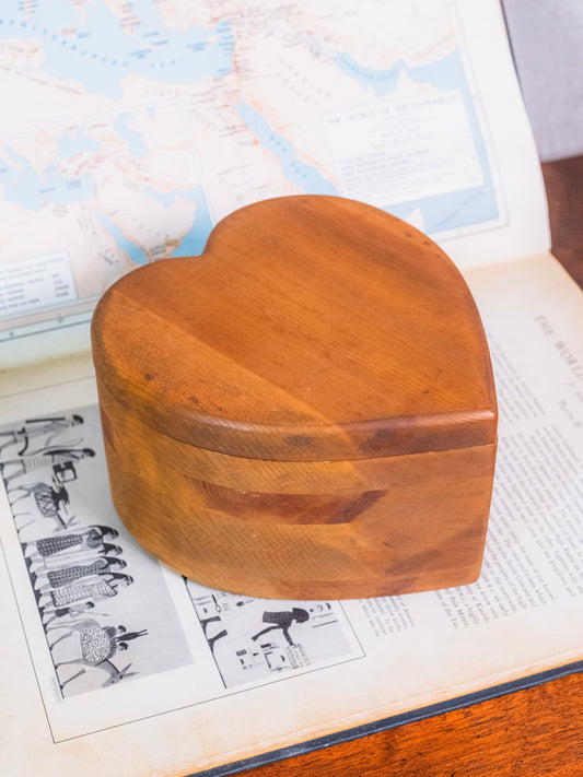 Handmade Heart Shaped Wooden Box