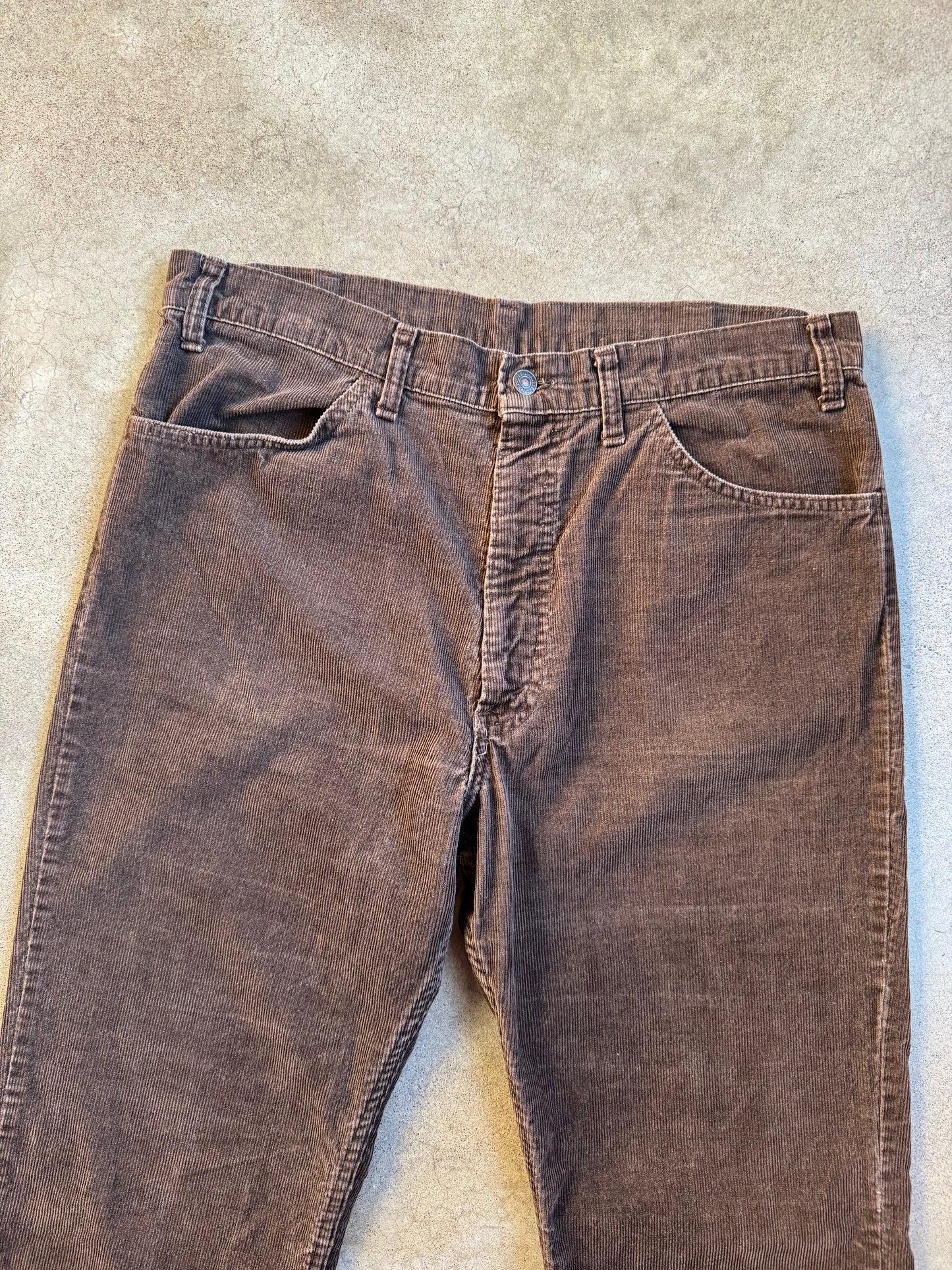 Vintage 1980s Levi's Brown Corduroy Bootcut Pants | Waist 36”