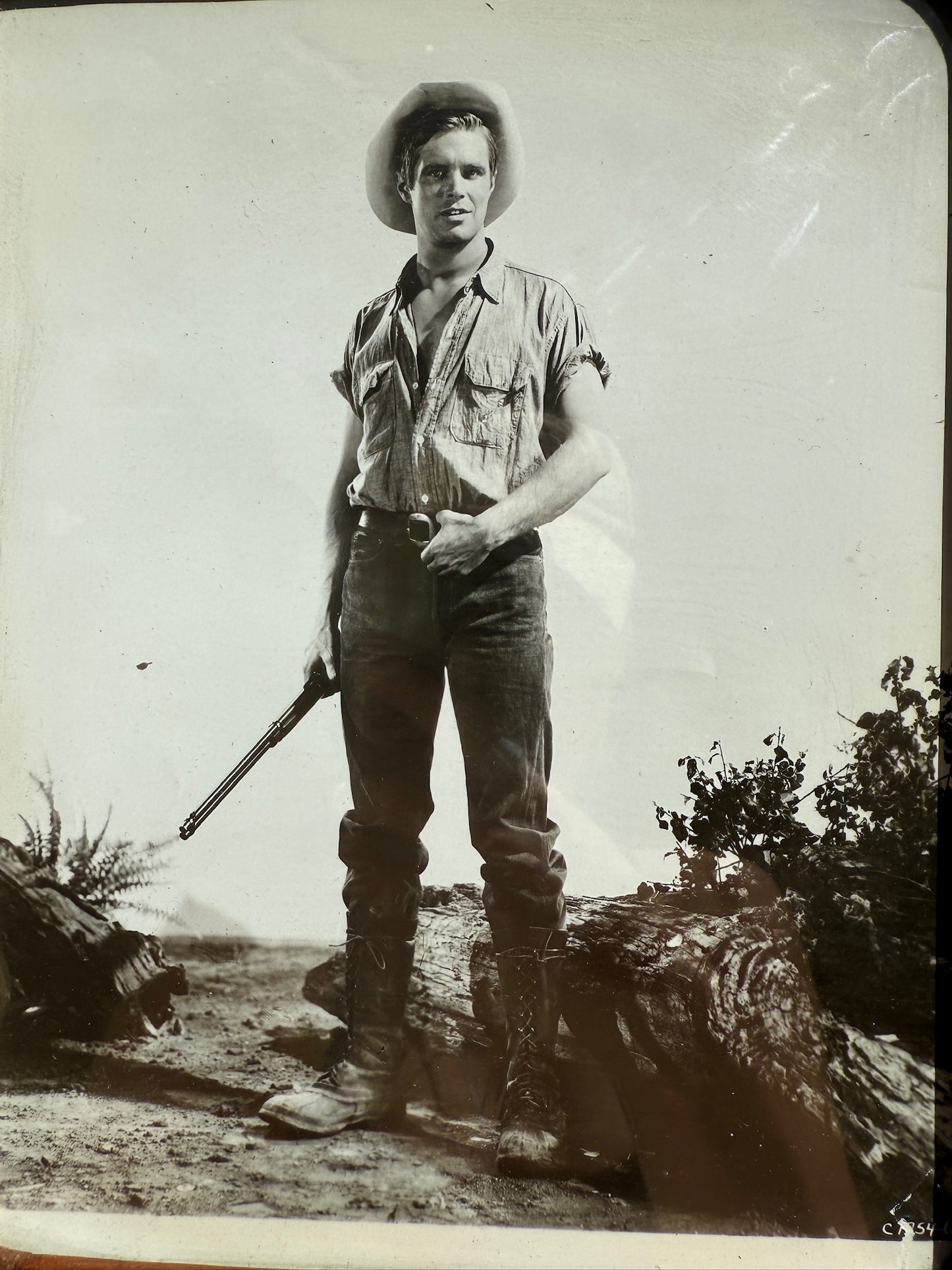 Vintage 1960s Wood Framed Original "Home from the Hill" George Peppard Movie Test Photograph