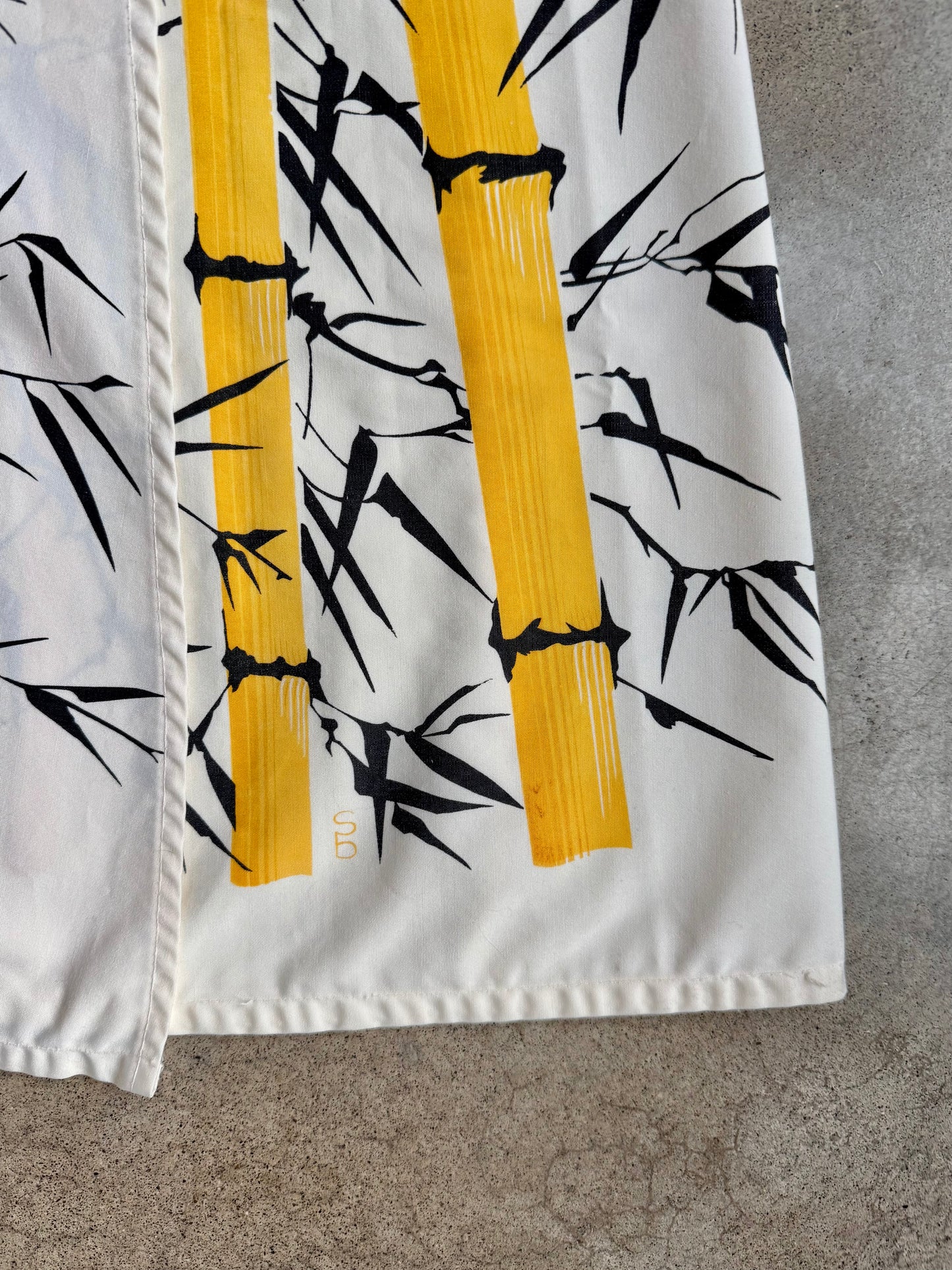 Vintage 1960s The Bagshaws of Saint Lucia Bamboo Print Wrap Skirt | Medium