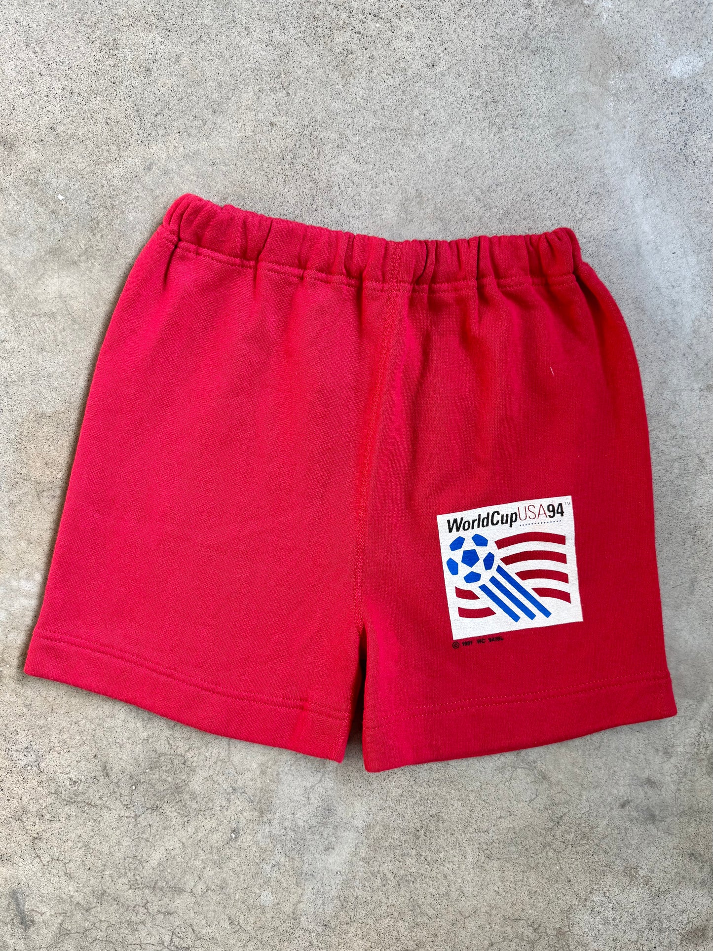 Vintage 1994 World Cup USA Red Sweat Shorts | Youth XL