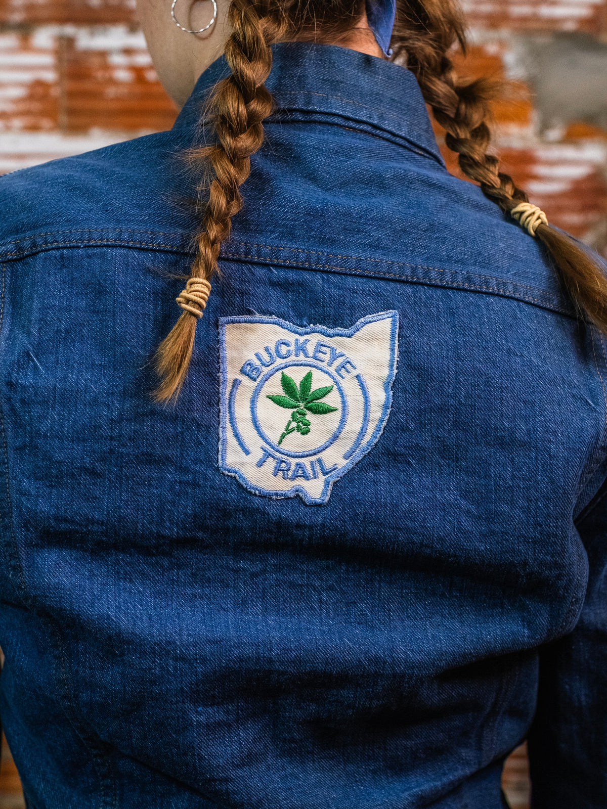 Vintage 1960s GWG Cowboy Kings Denim Jacket w/ Buckeye Trail Patch | Medium
