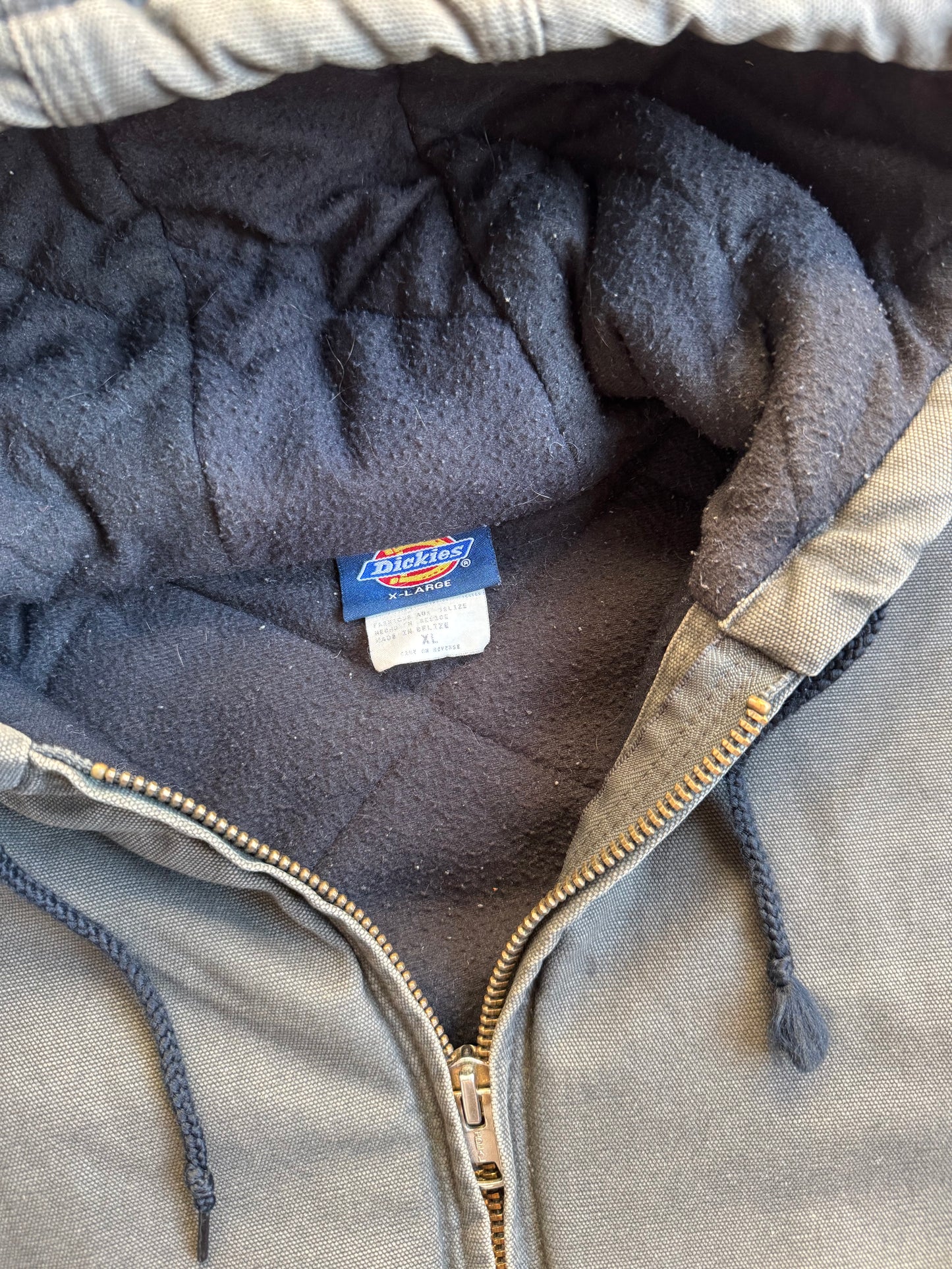 Dickies Canvas Hooded Zip-Up Insulated Work Jacket | XL