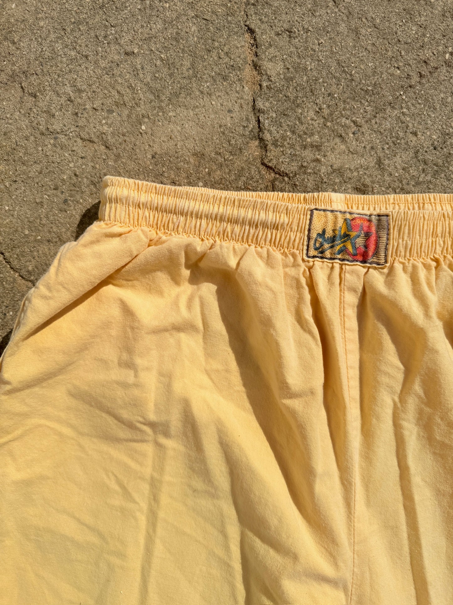 Vintage Converse "Chucks"  Yellow Cotton Joggers | XL