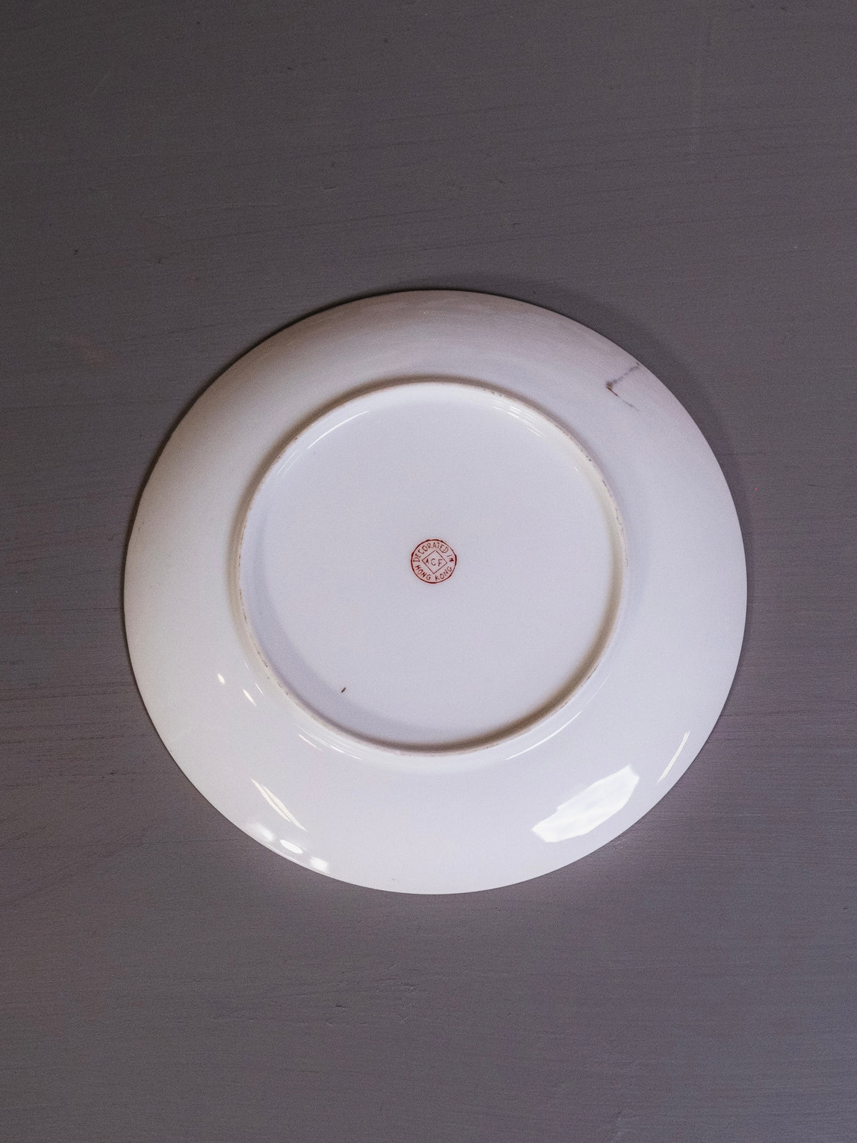 Vintage Chinese Famille Verte “Bok Choy” Porcelain Plate