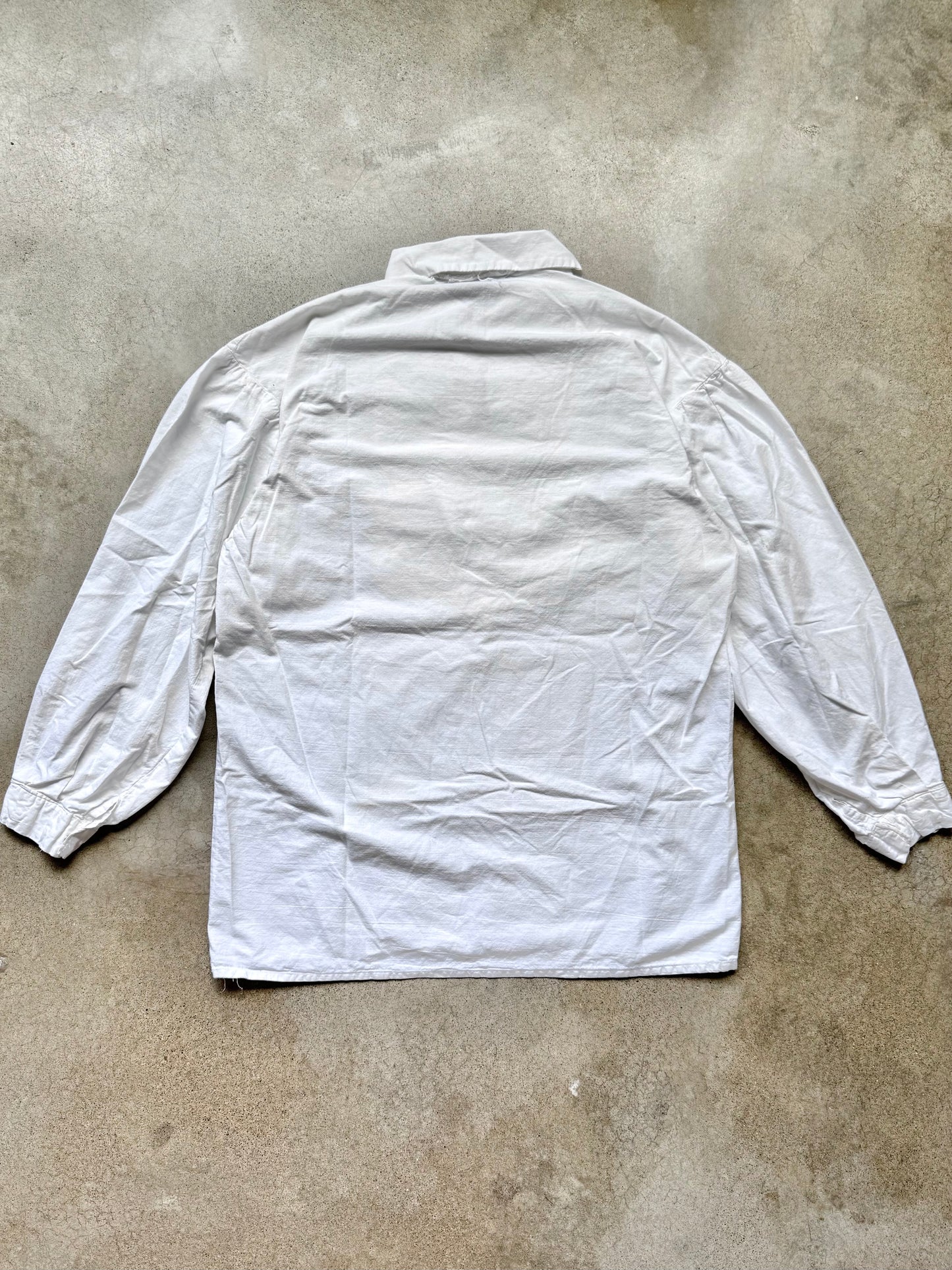 Vintage Handmade White Old West Cavalry Bib Shirt | L/XL