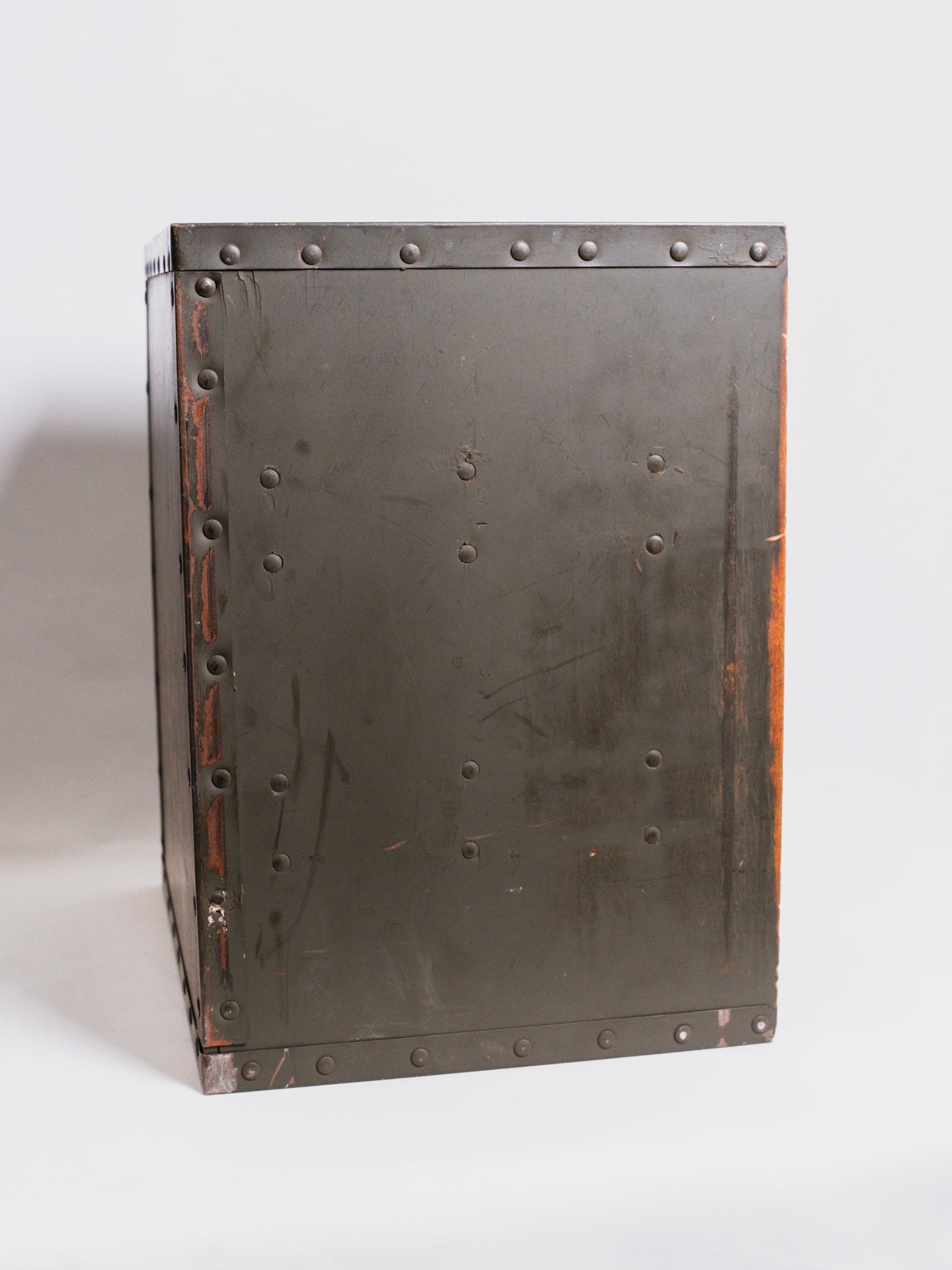 Vintage 1940s Military Wooden 3-Tier Filing Box