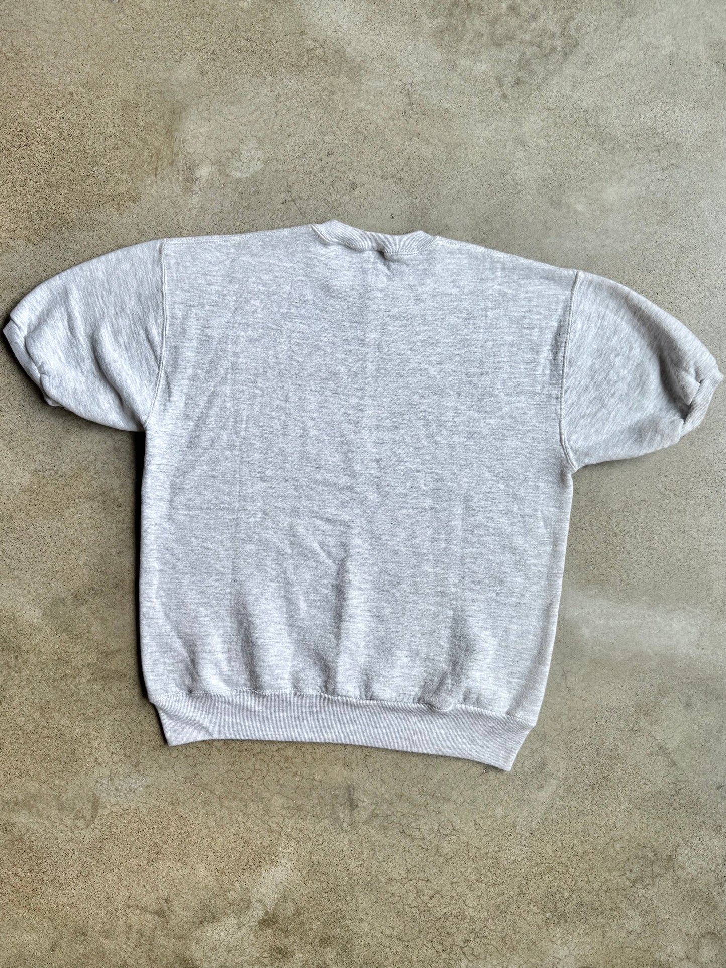 Vintage 1990s Russell Athletic Heather Grey Short Sleeve Sweatshirt | XL