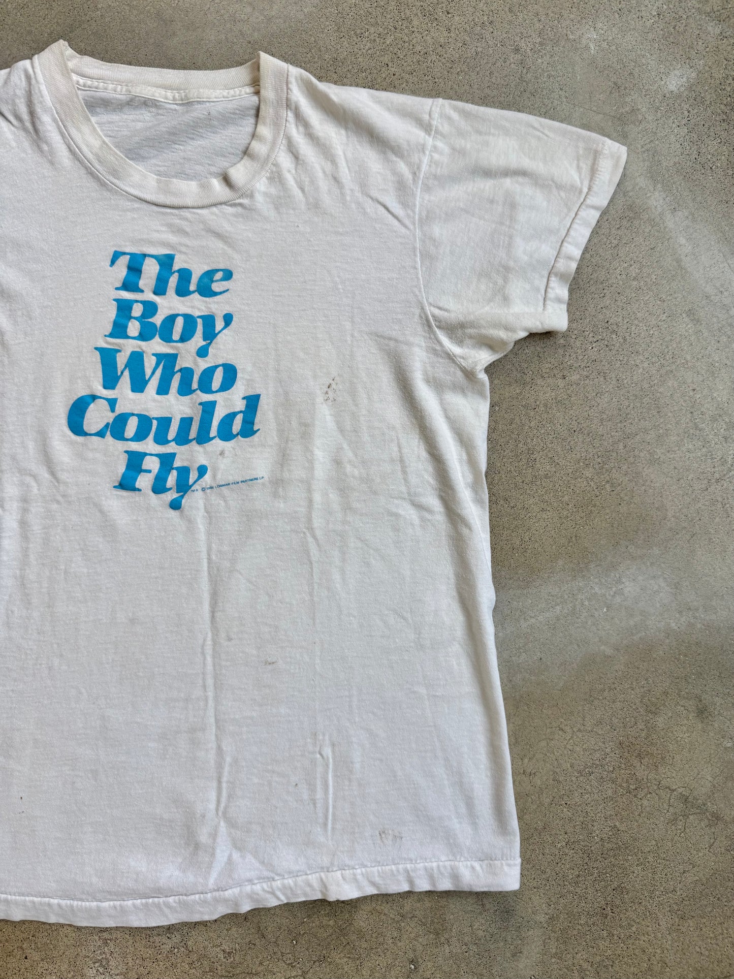 Vintage 1980s "The Boy Who Could Fly" Movie Graphic Tee | Small