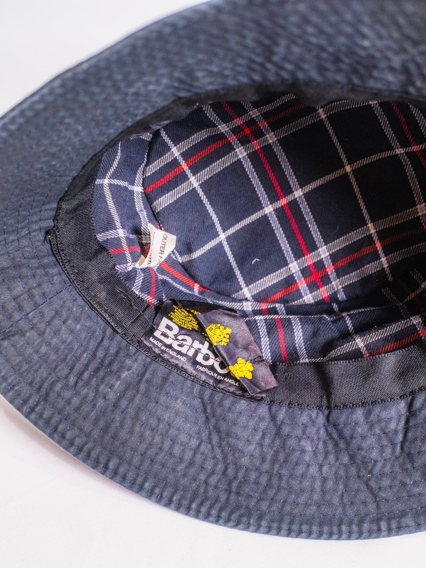 Vintage Barbour Black Waxed Cotton Bucket Hat