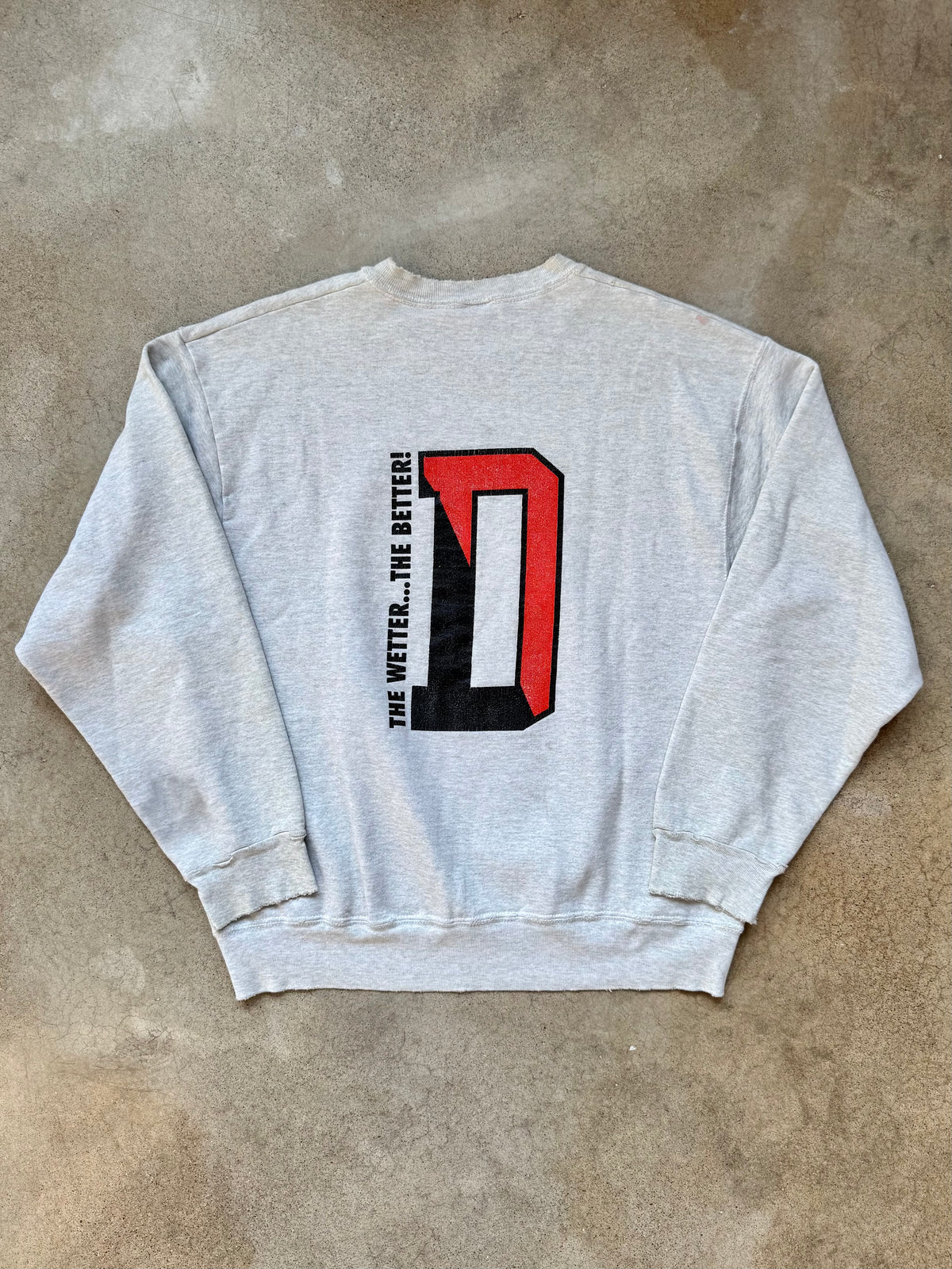 Vintage 1990s Delaware Aquatics Heather Grey Crewneck Sweatshirt | Large