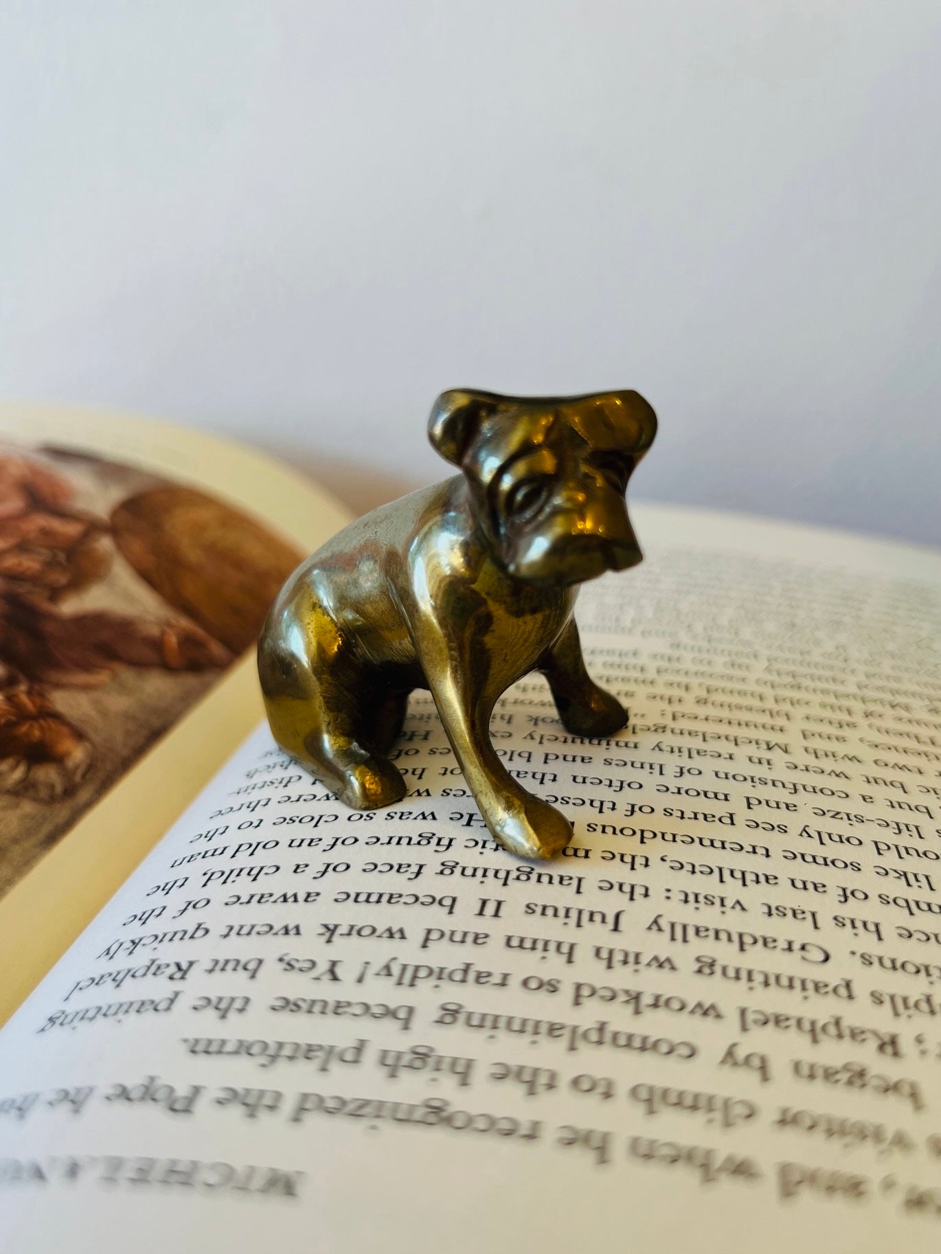 Vintage Brass Mini Bulldog Figurine