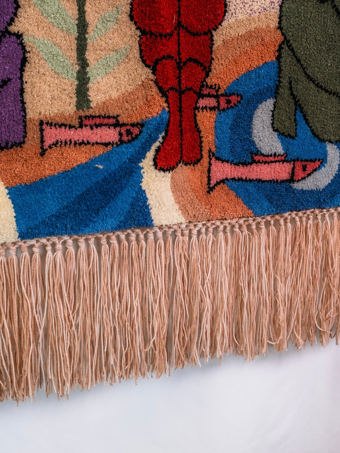 Vintage 1960s "Nude Women" Bohemian Tufted Wool Wall Hanging