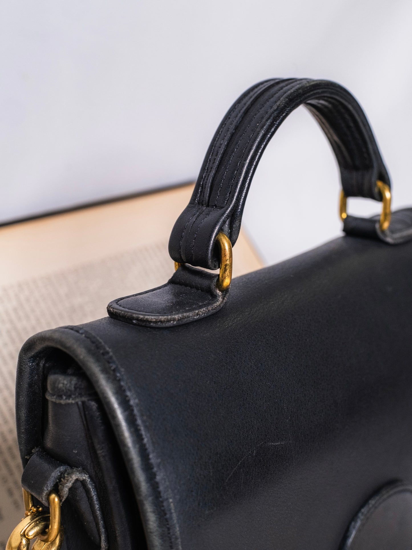 Vintage 1990s Coach Station Bag | Black Style No. 5130