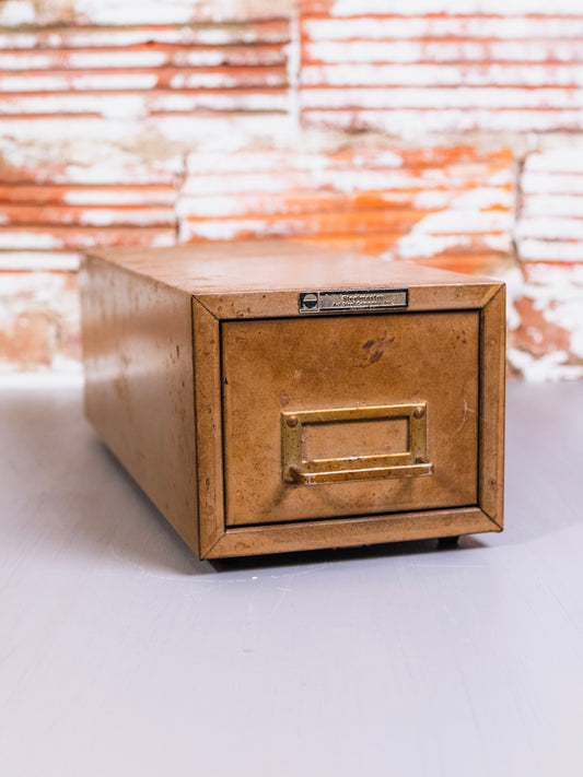 Vintage Steelmaster Metal Card File Box