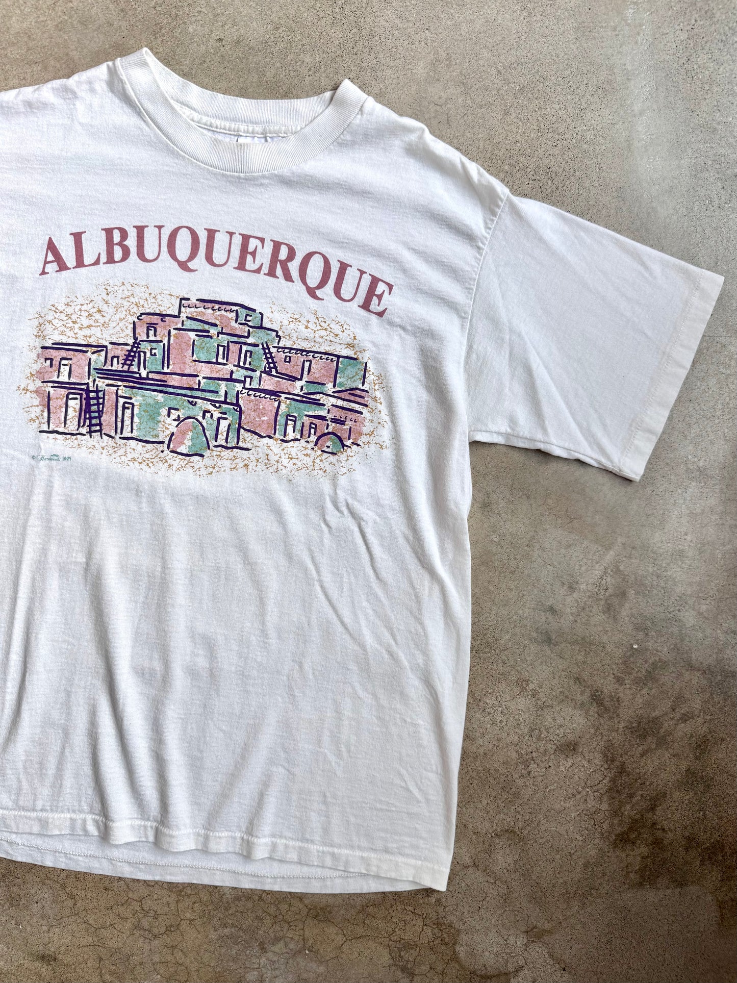 Vintage 1990s Hazelwoods Albuquerque Graphic Tee | Large