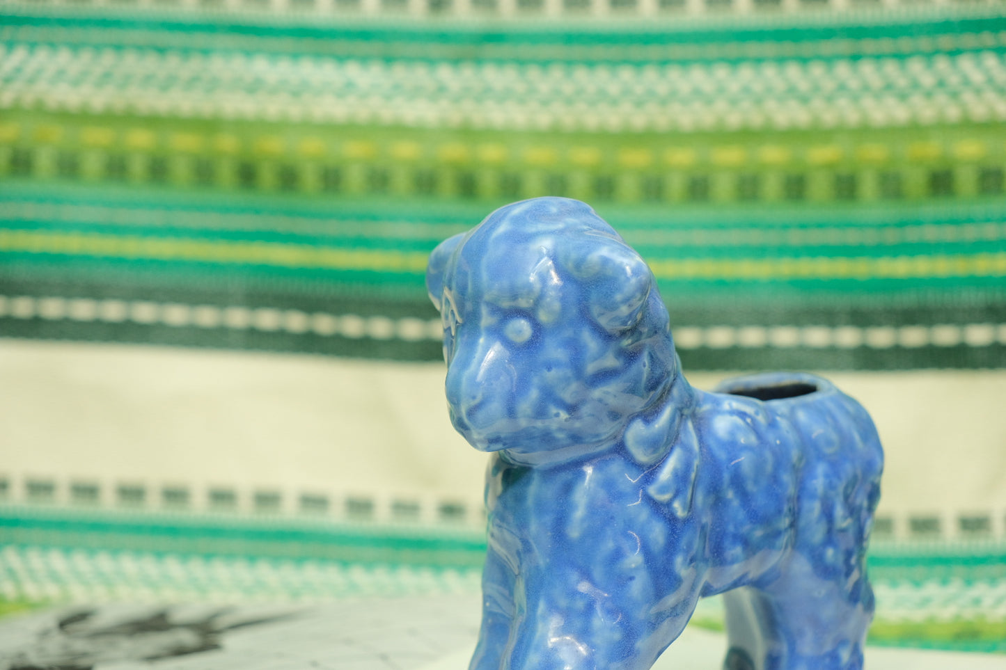 Vintage Ceramic Blue Lamb Planter