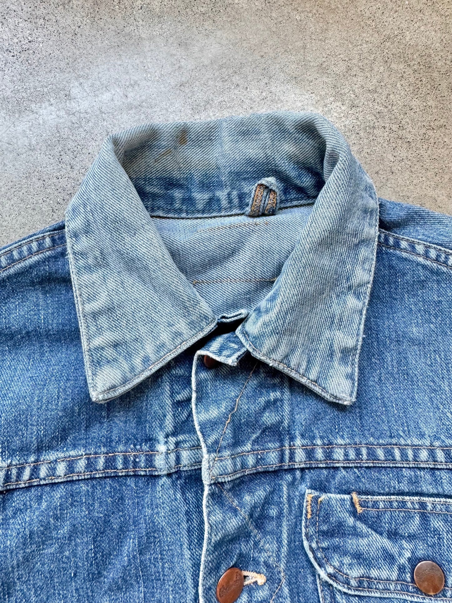 Vintage Wrangler Distressed Denim Jacket | Small