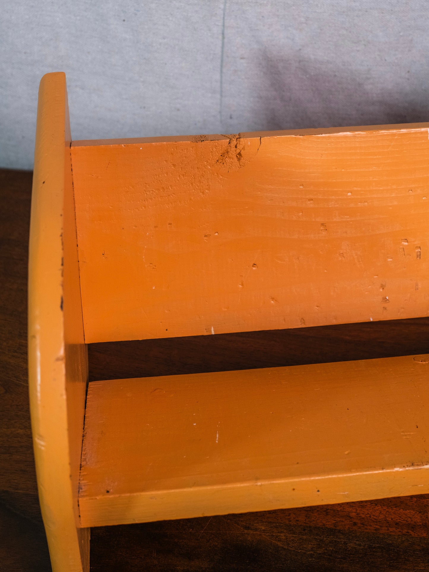 Vintage 1960s Wood Painted Tabletop Book Display